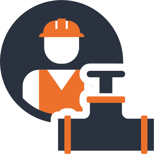 Plumbing contractor icon