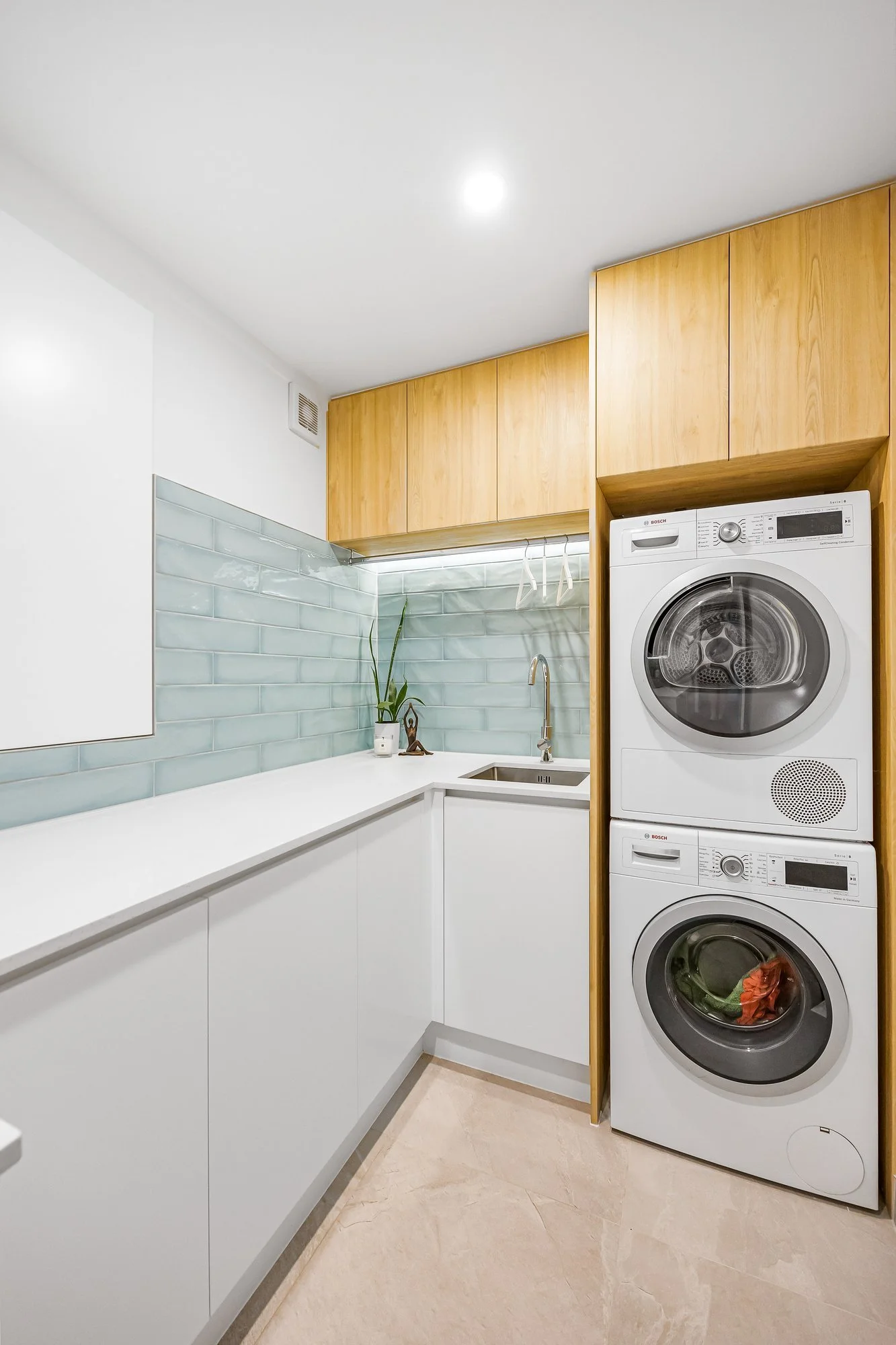 Detail of an Auckland laundry renovation by Key Interiors