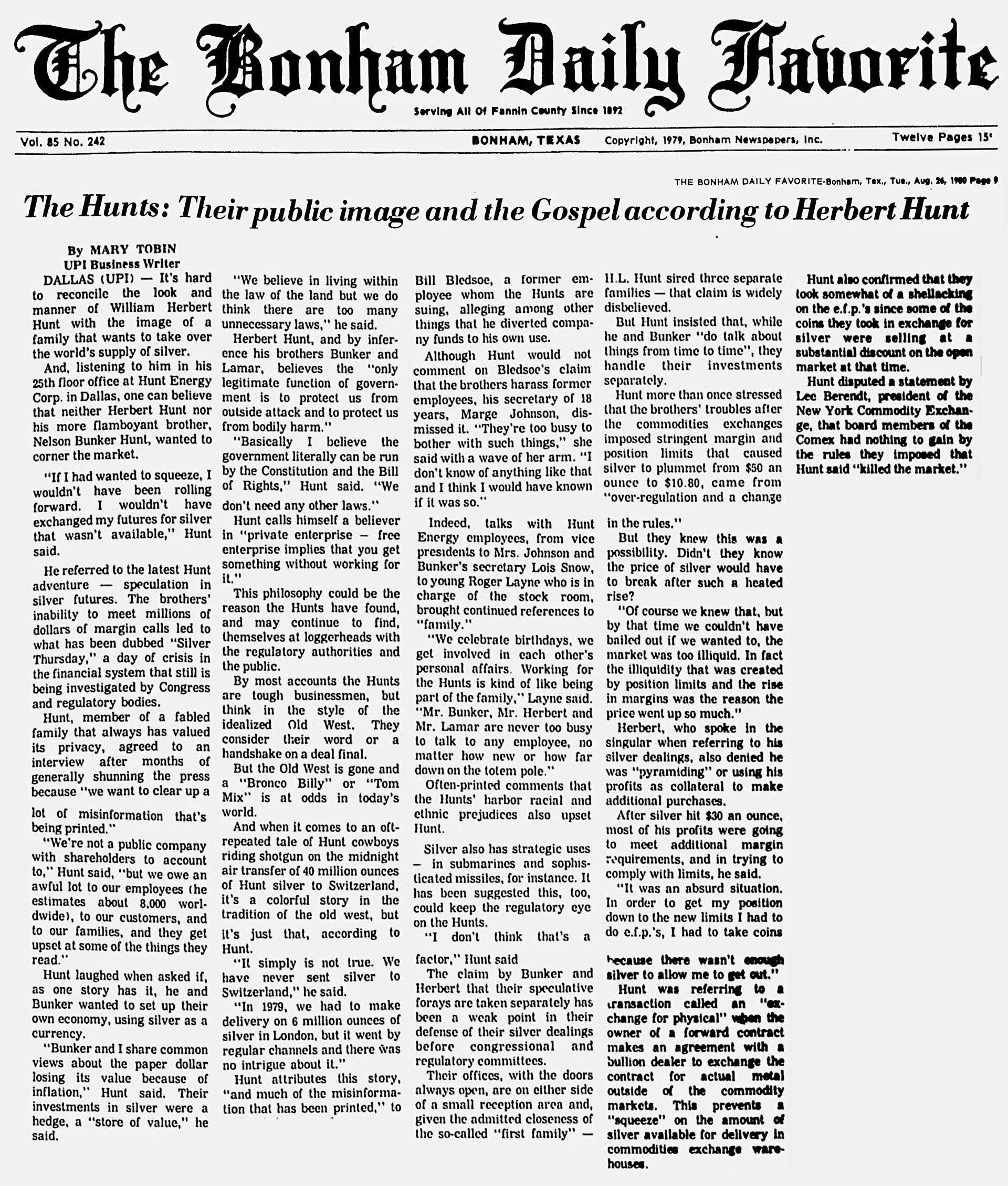 The Bonham Daily Favorite