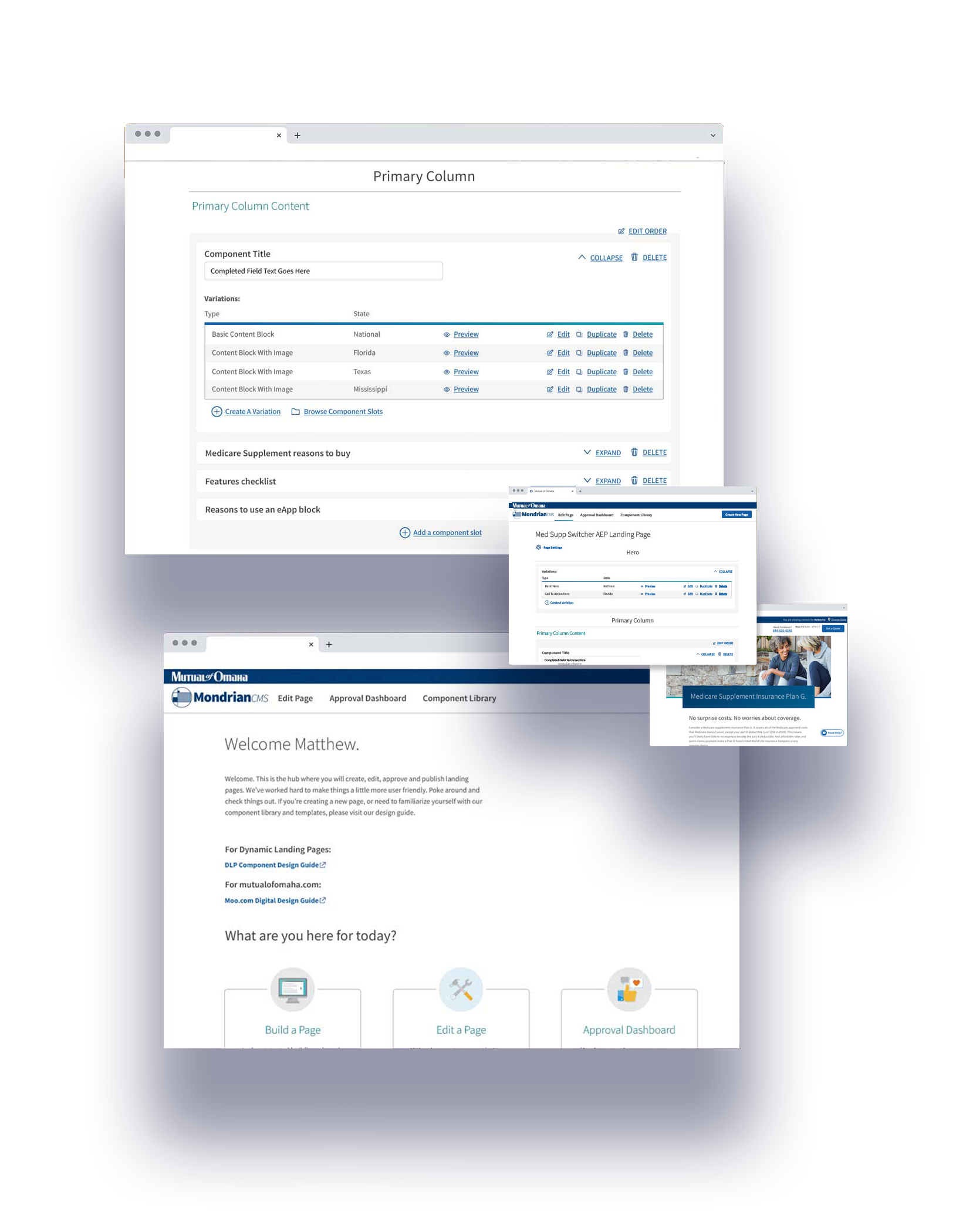 MondrianCMS Interface