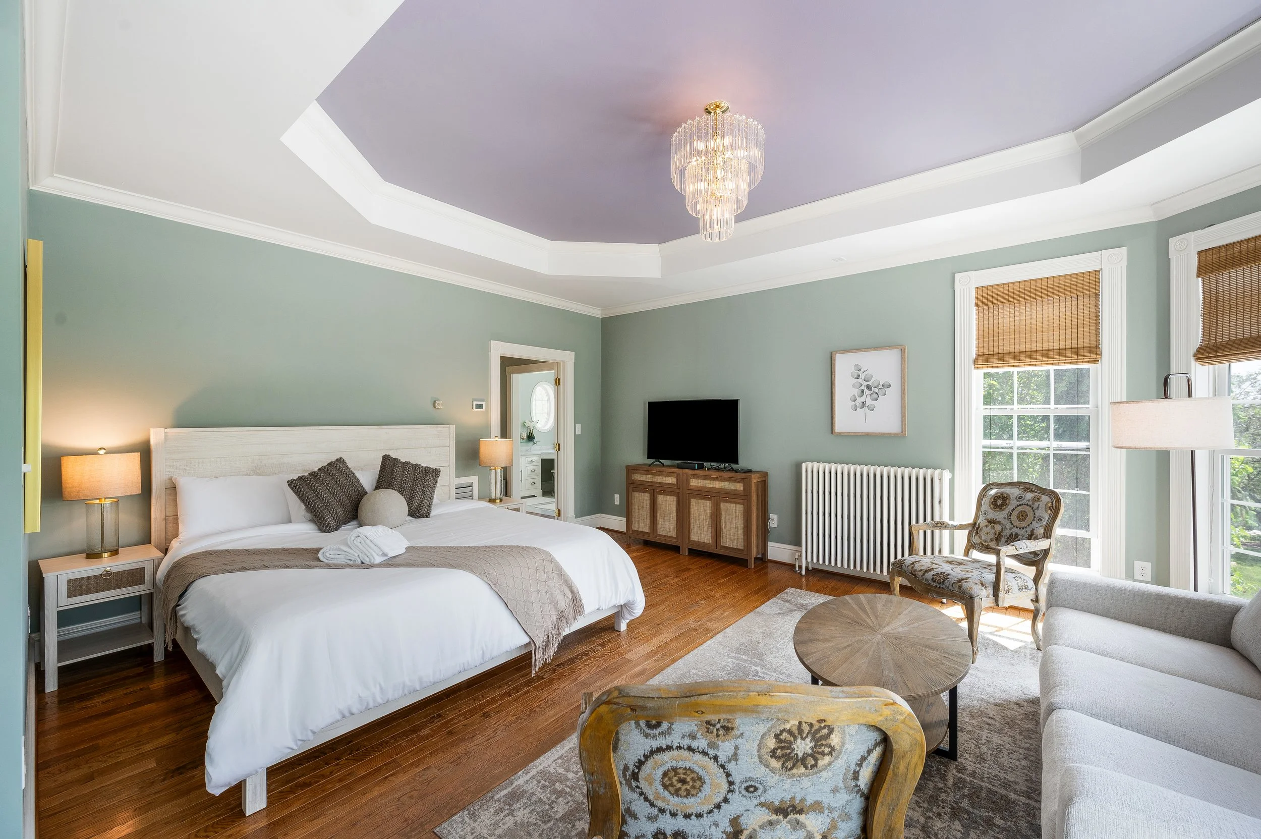 Primary Grand Suite bedroom at Peony Hill