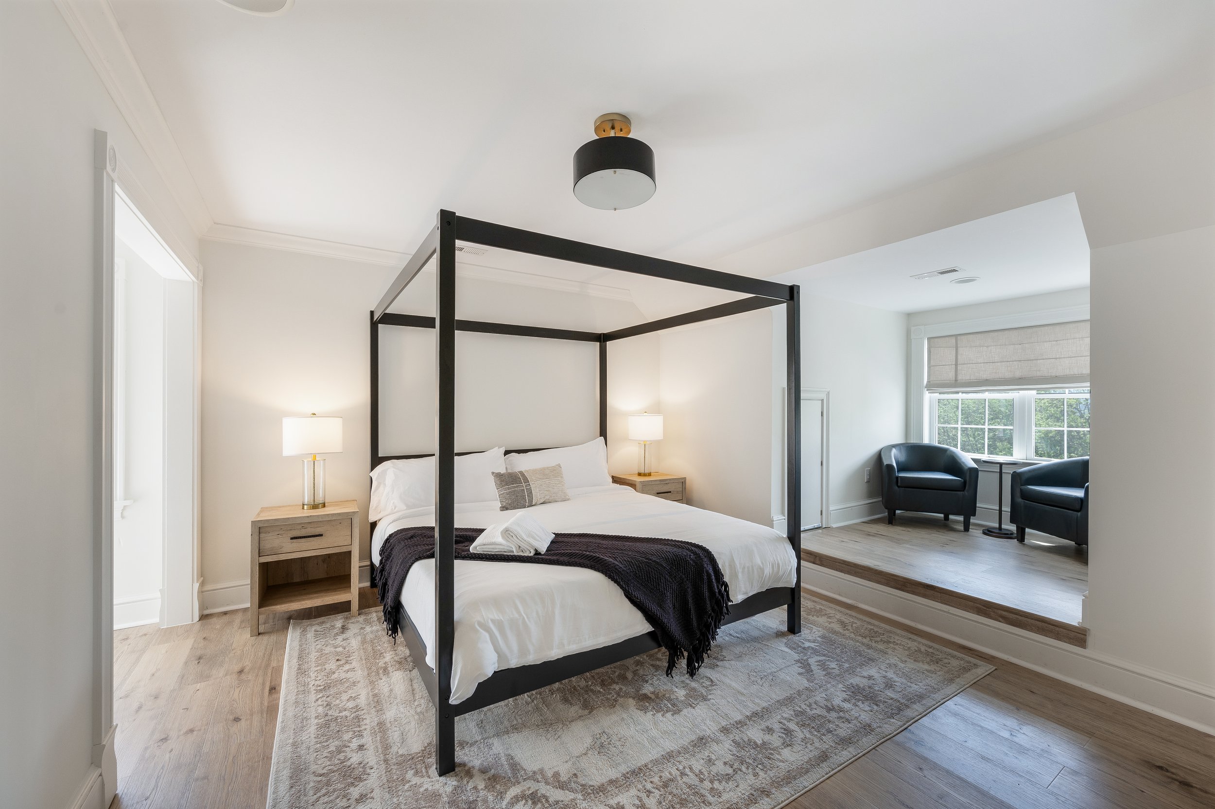 Sunset Suite bedroom at Peony Hill