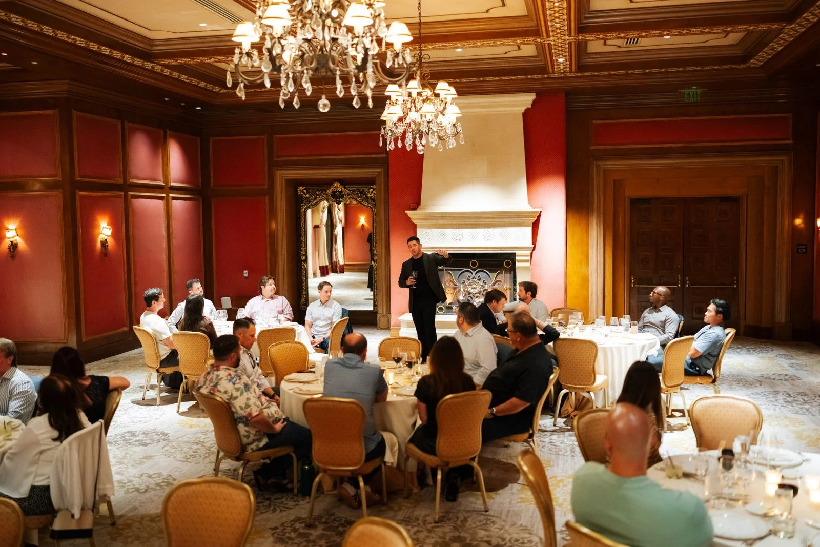 Guests connecting at an Alacrinet Fairmont event