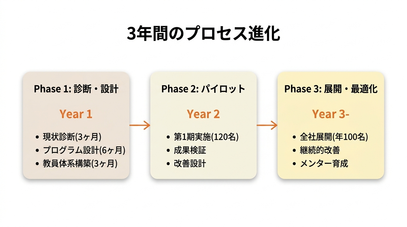 3年間プロセス進化