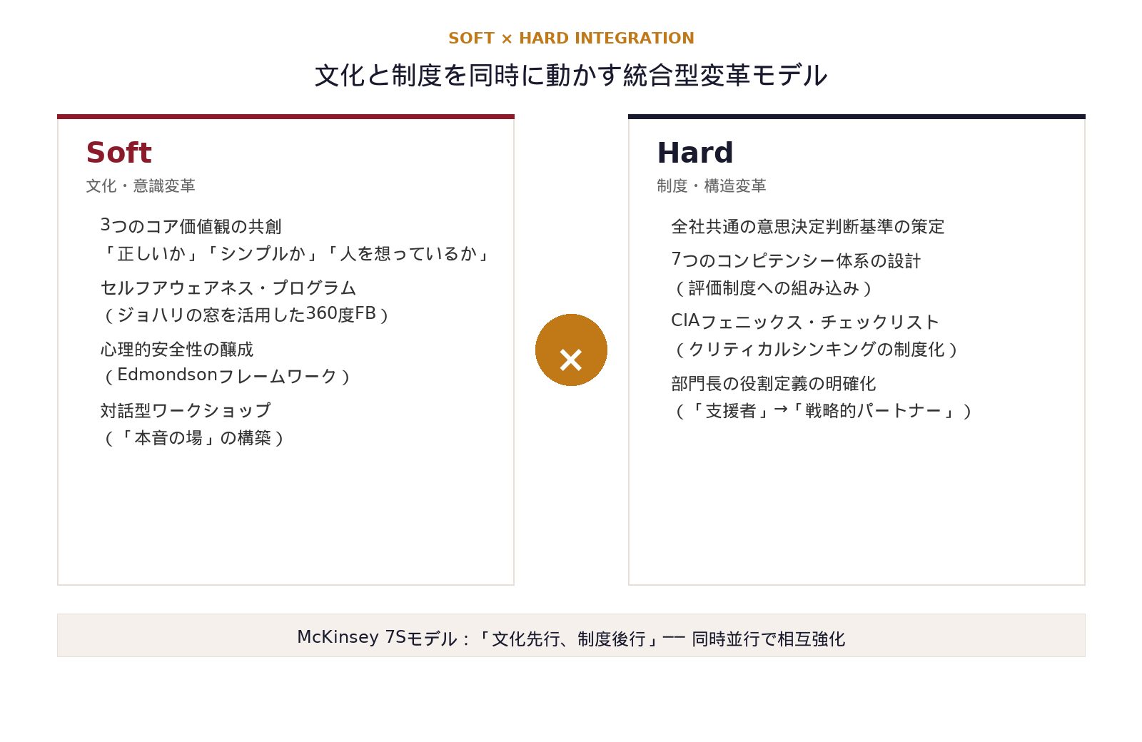 Soft×Hard統合型変革モデル
