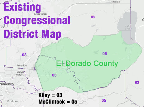 CA el dorado county existing congressional district map