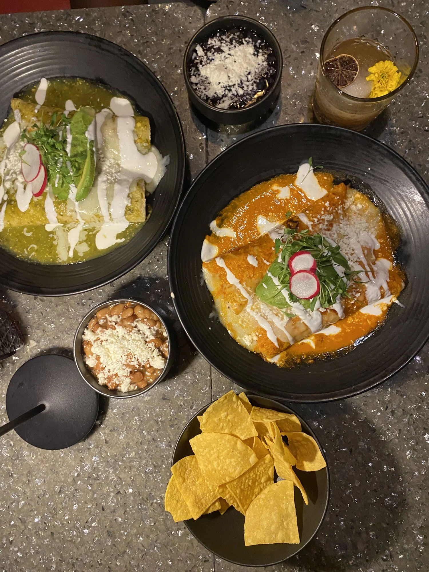 Enchiladas and cocktails at Tac/Quila