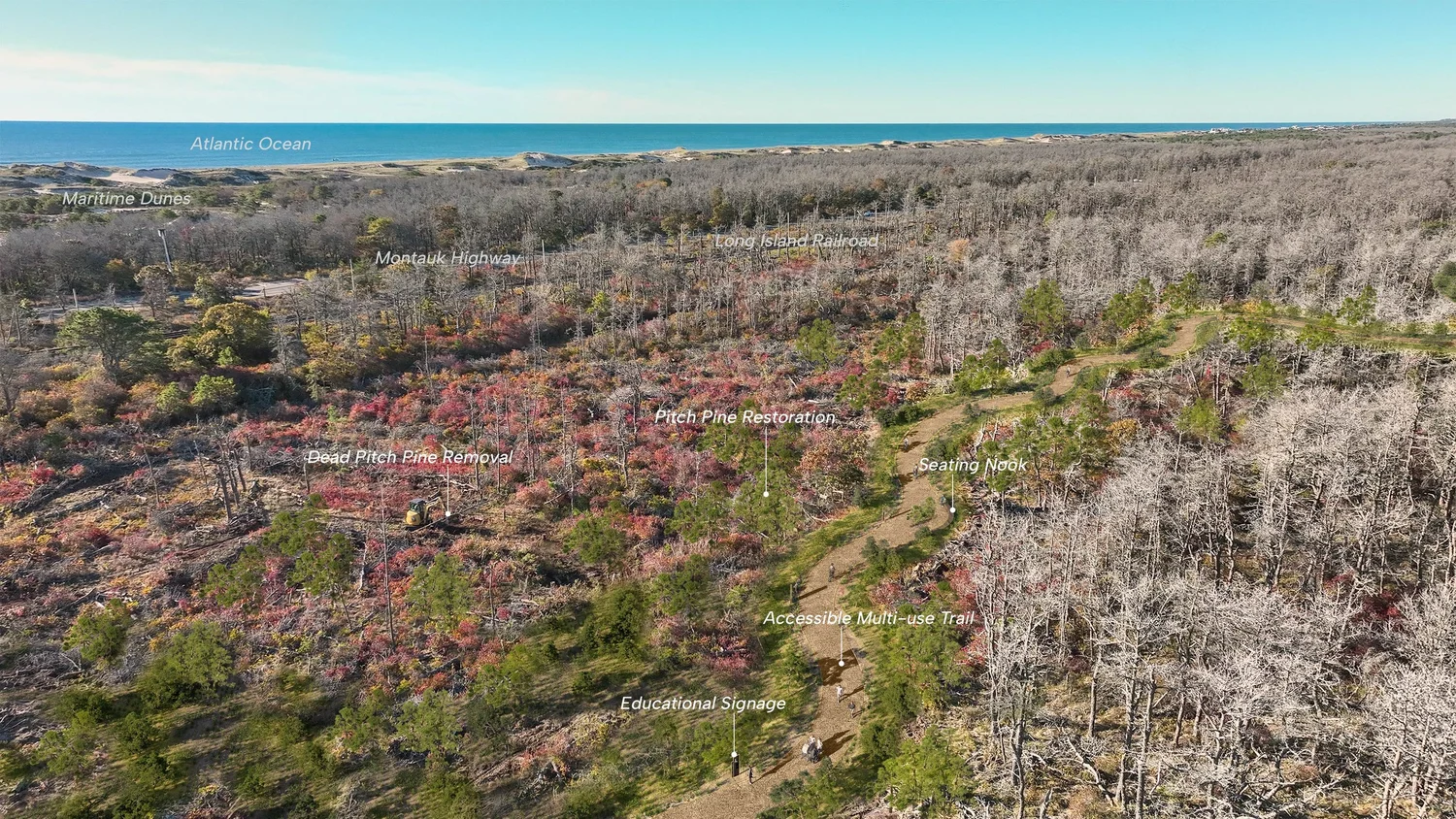Rendering of the greenway at Napeague State Park