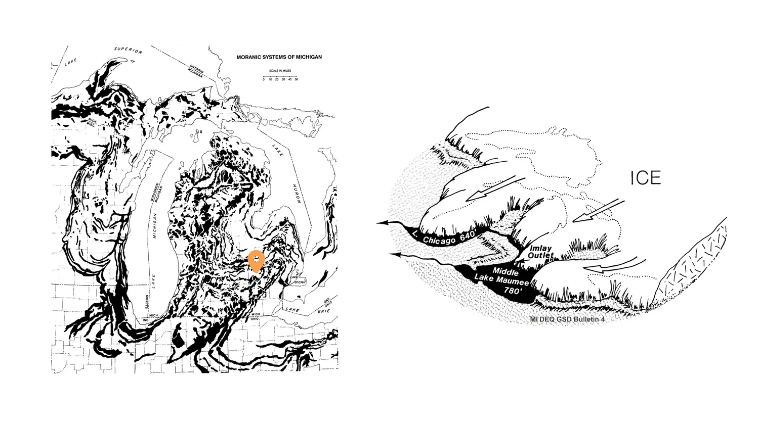 Inspiration is taken from the glacial history of the site