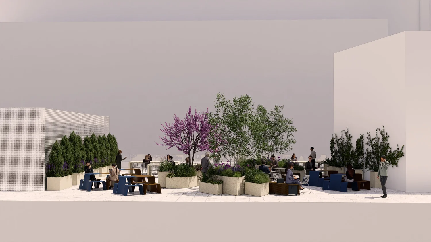 Rendering of the second phase, with a woodland plant palette