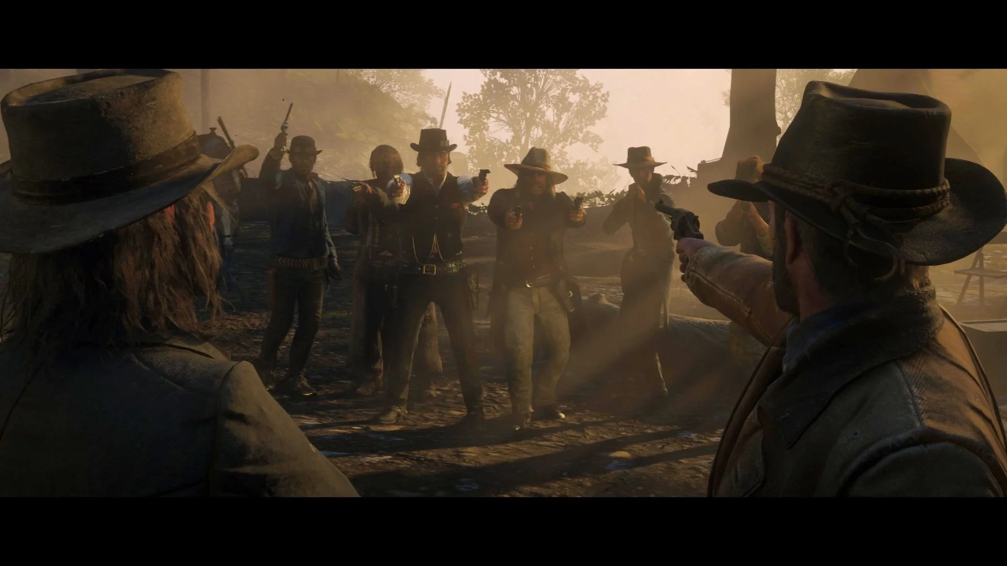 A late-story moment from the mission Red Dead Redemption