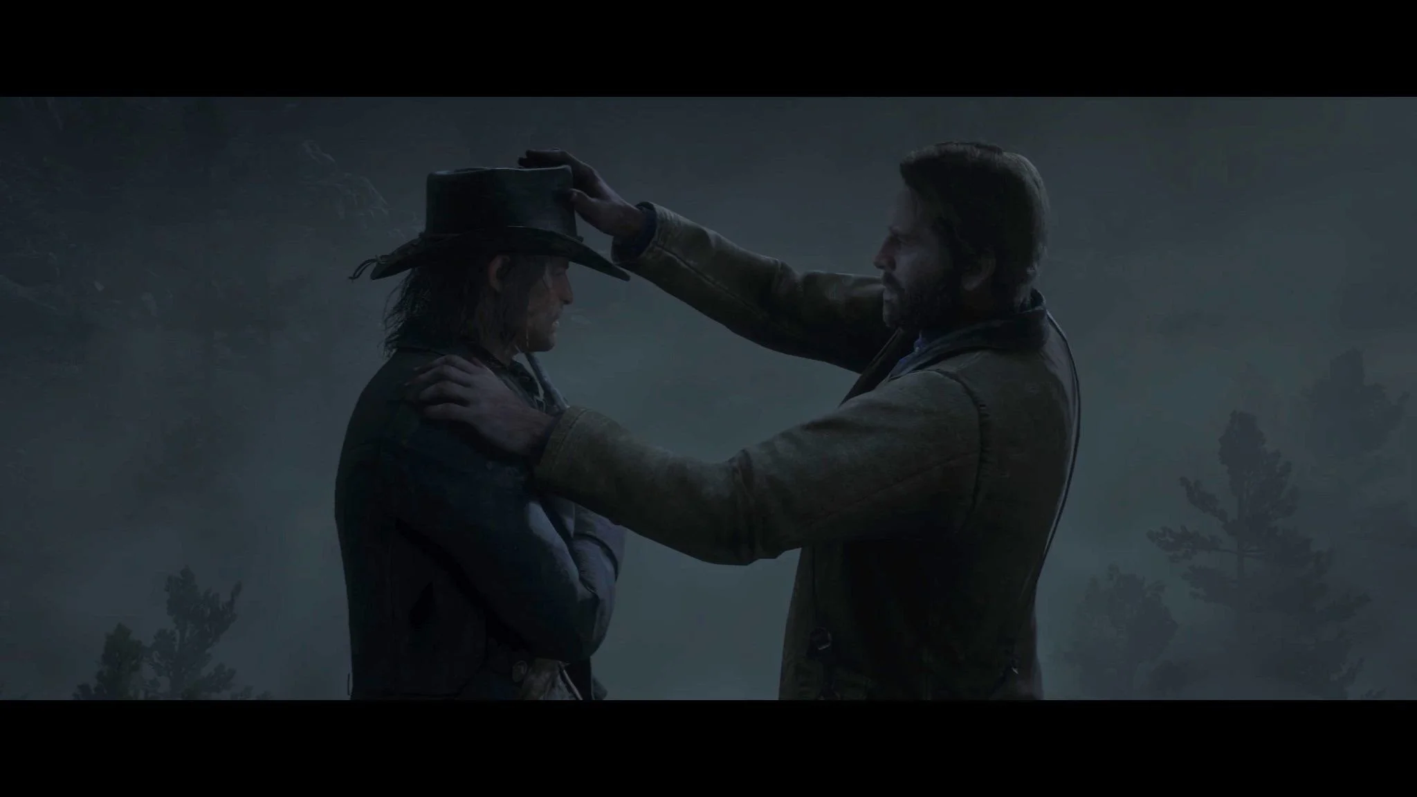 An atmospheric moment reflecting Arthur's final act of sacrifice