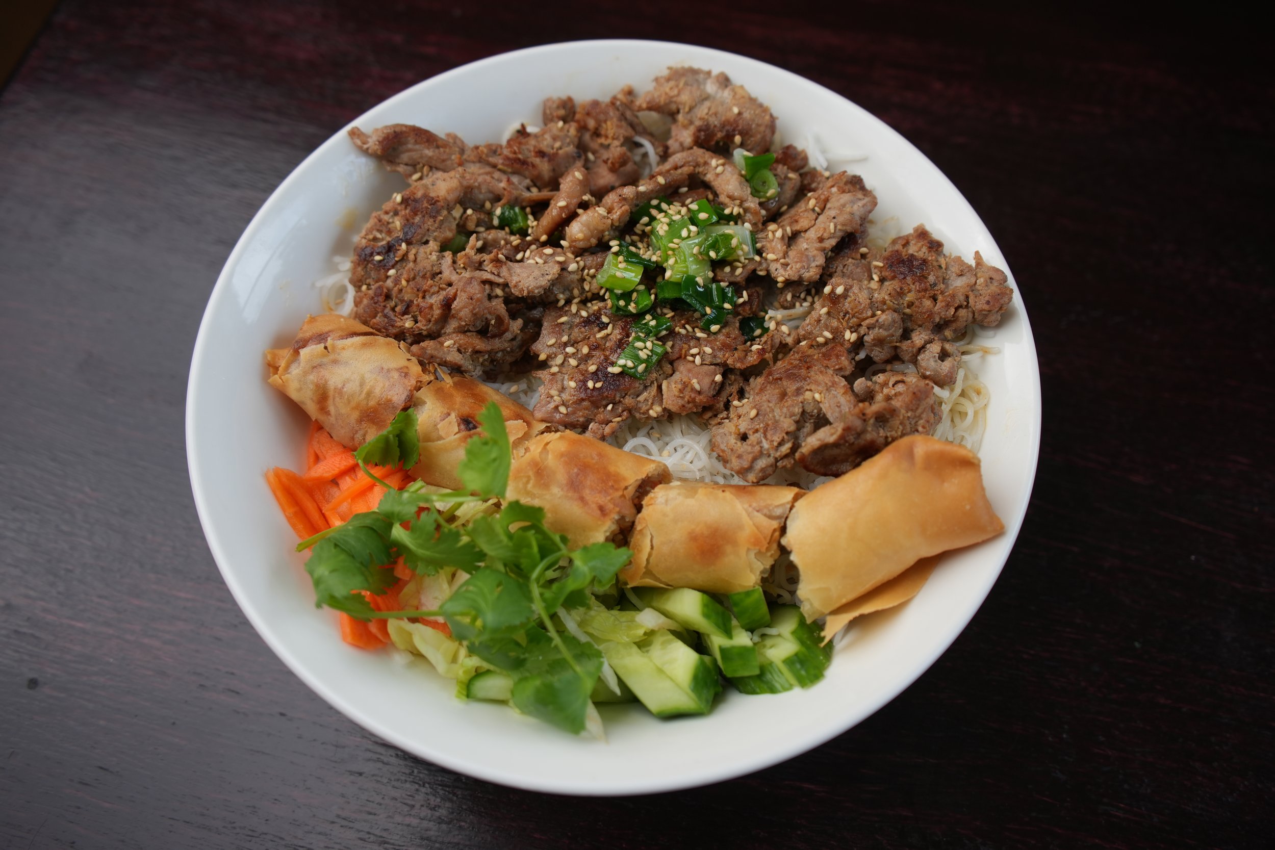 Grilled Pork & Spring Roll