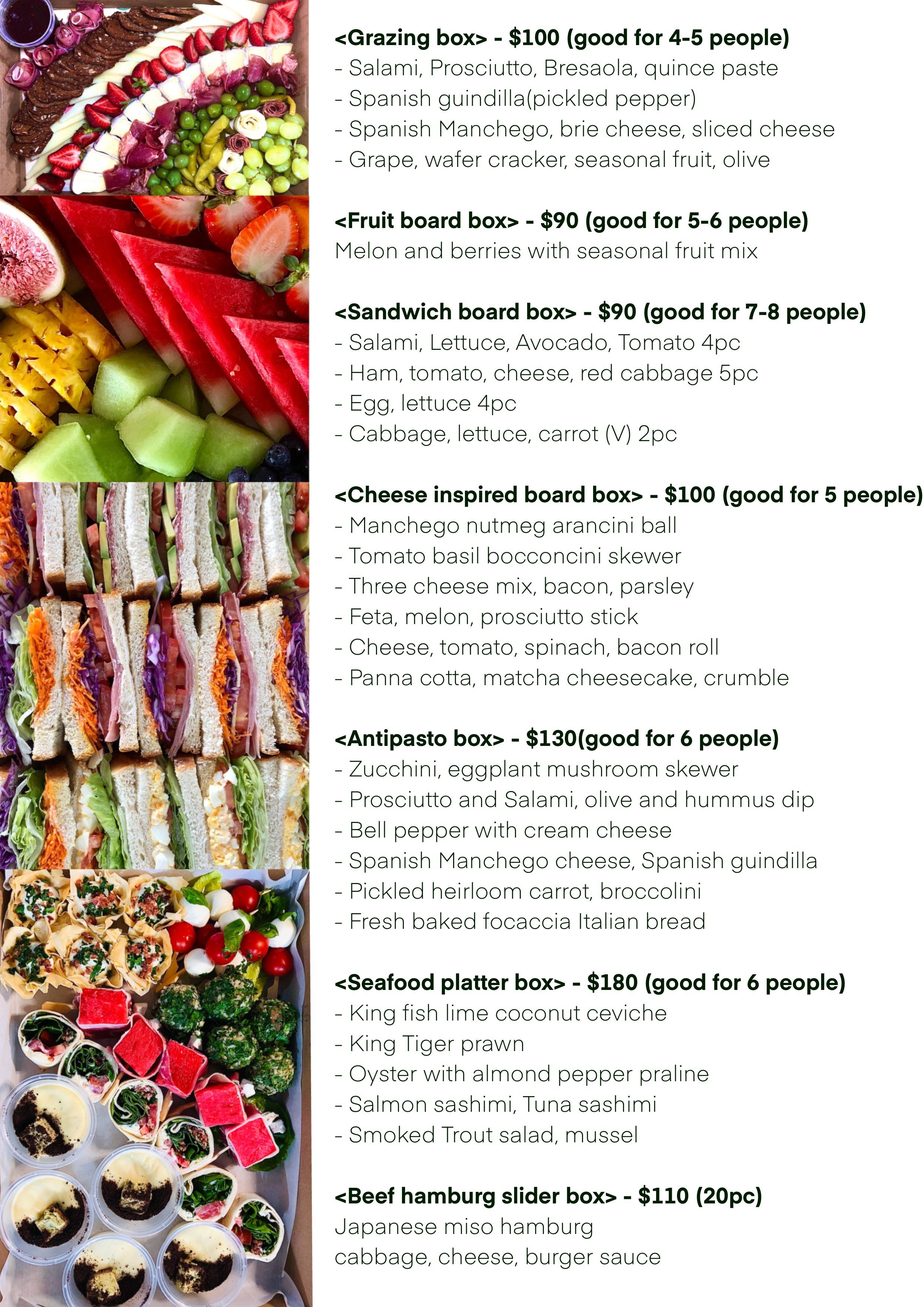 Colourful Catering Selection