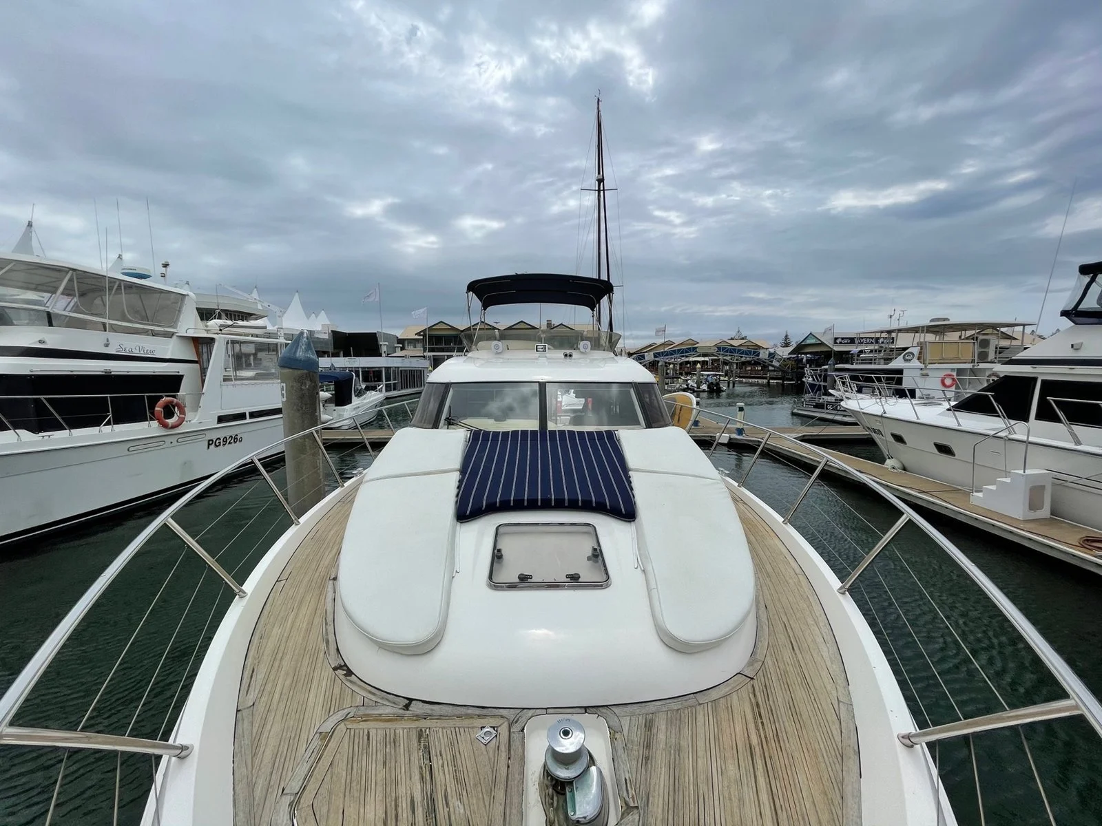 Bow deck view on Inspiration yacht