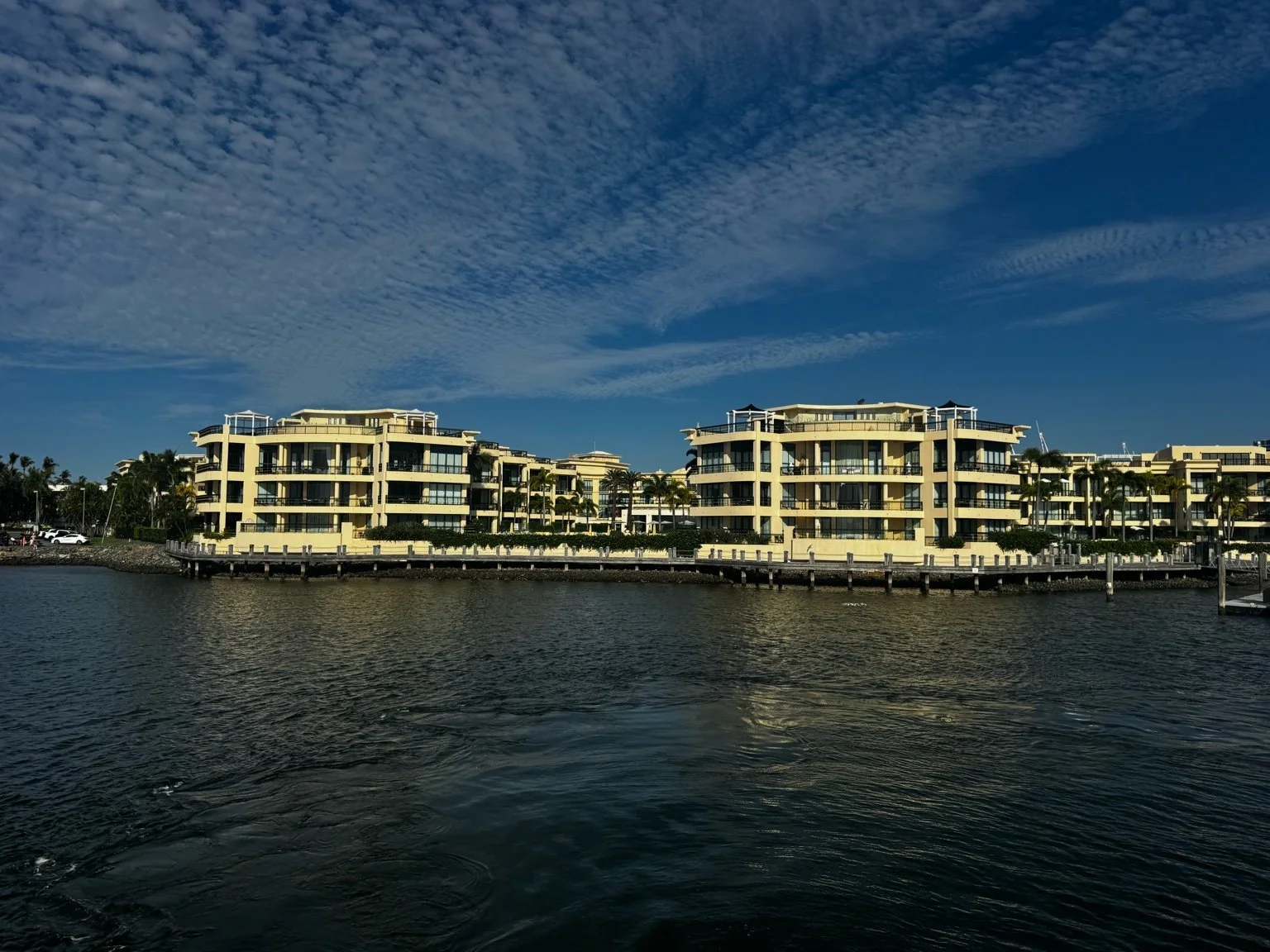Imperial Hotel Gold Coast waterfront view from a yacht
