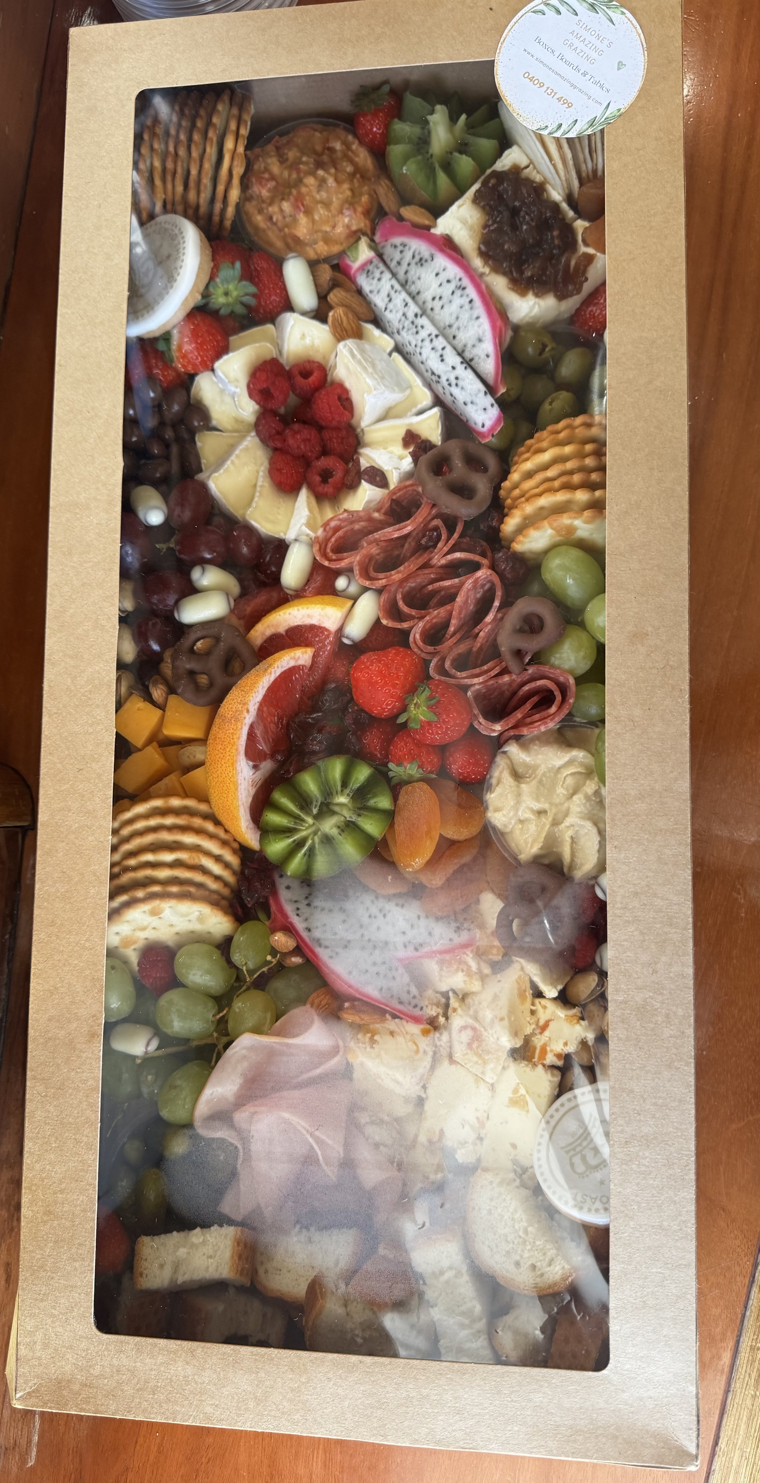Cheese platter onboard