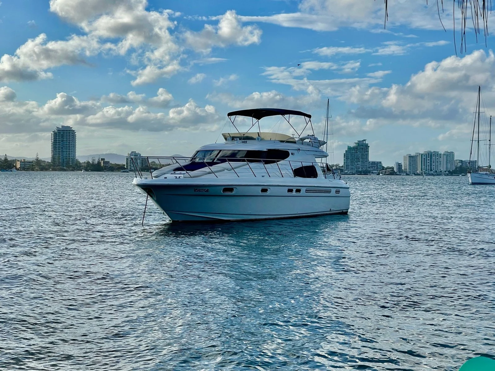 Inspiration Cruises yacht at anchor on the Gold Coast