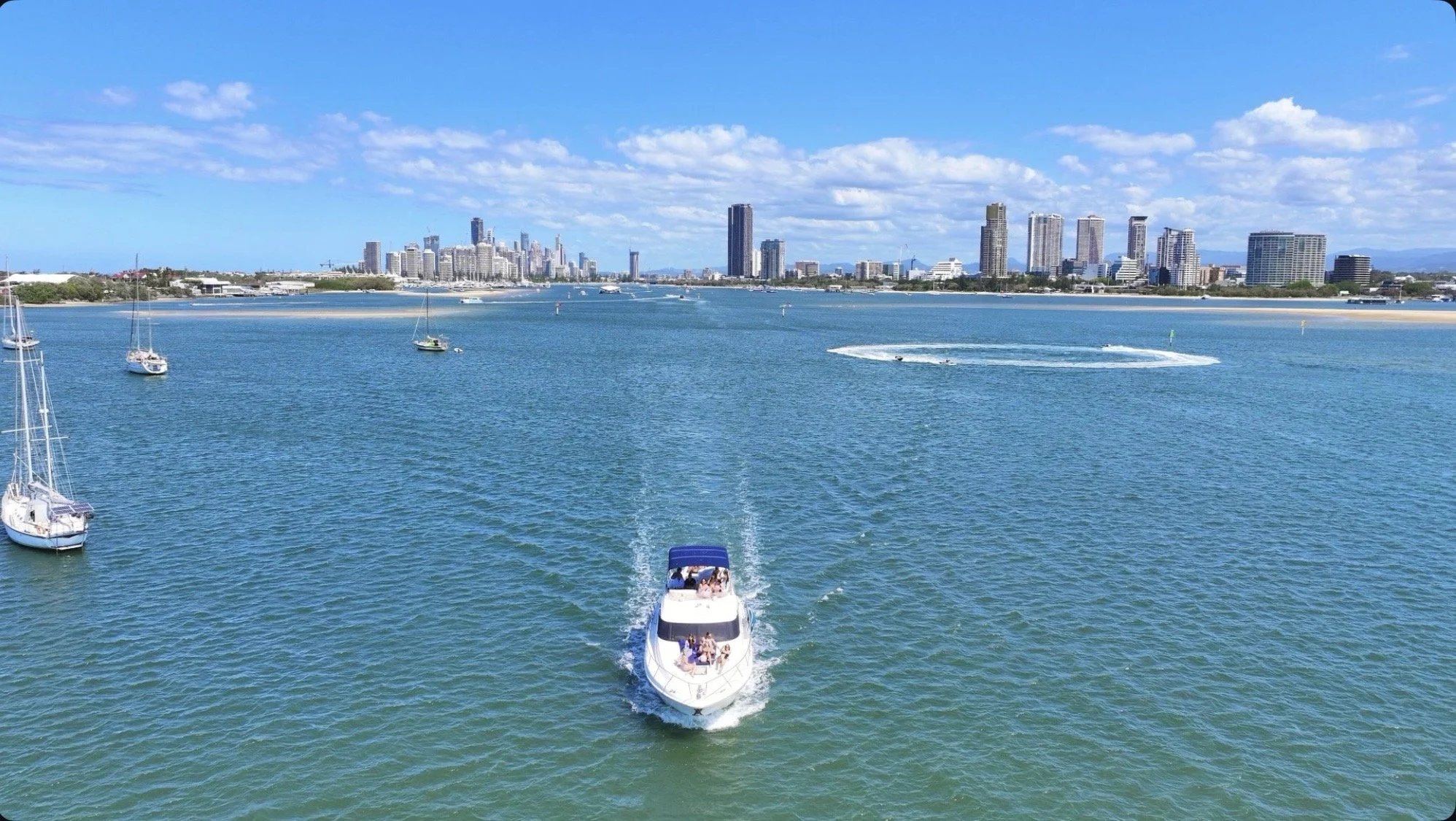 Inspiration yacht underway on the Gold Coast