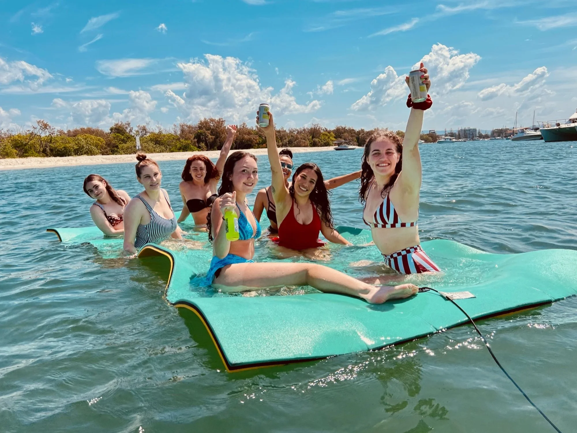 Gold Coast swim stop during a private cruise