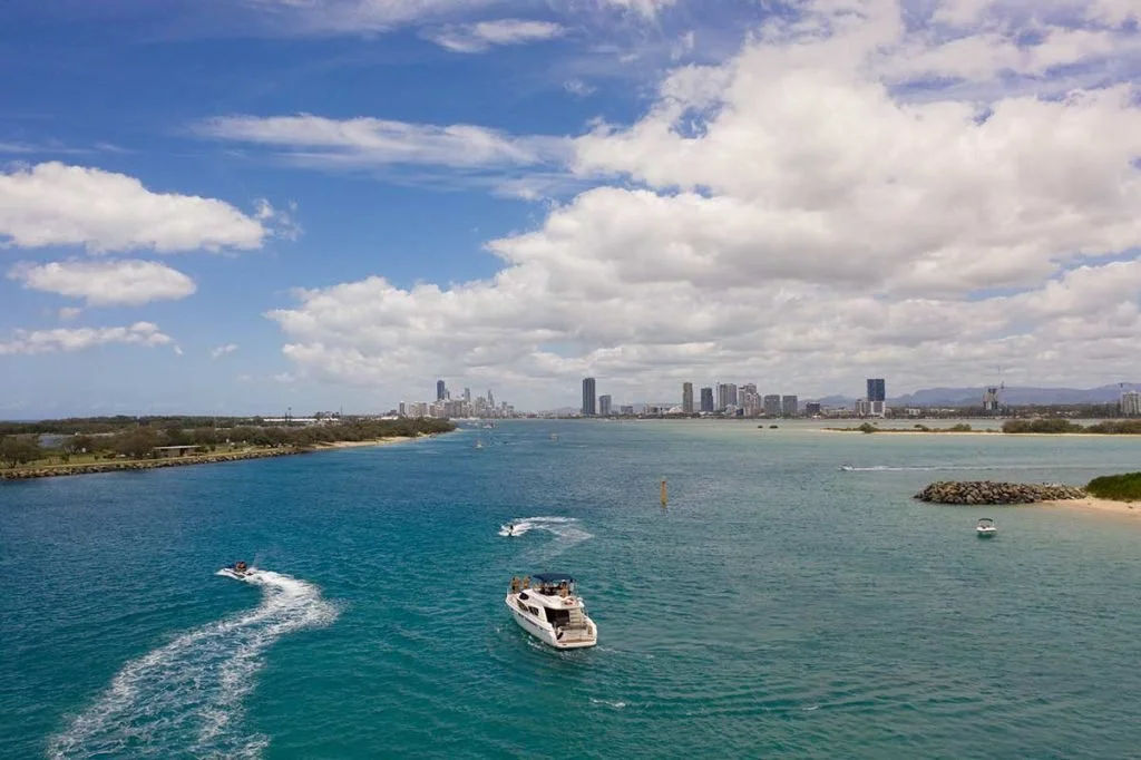 Anchored at Wave Break Island Gold Coast party cruise