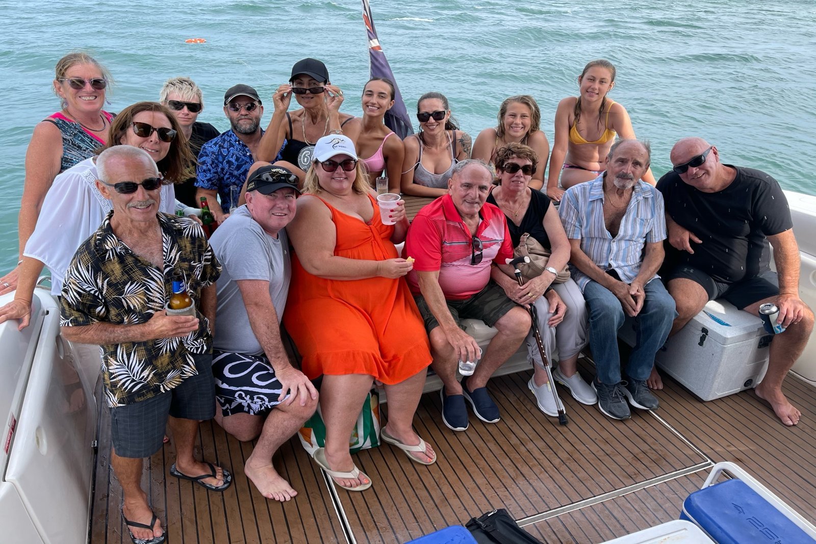 Family enjoying Christmas cruise on Gold Coast yacht