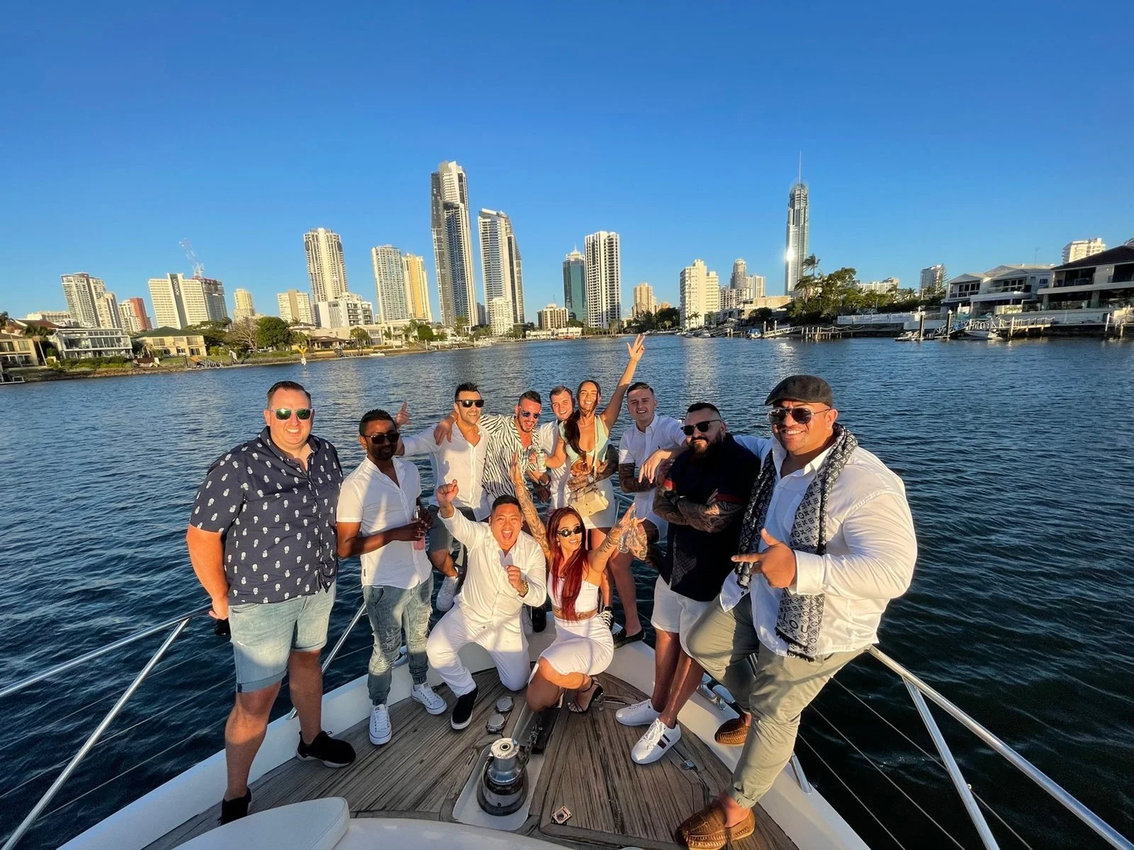 Guests on bow during event