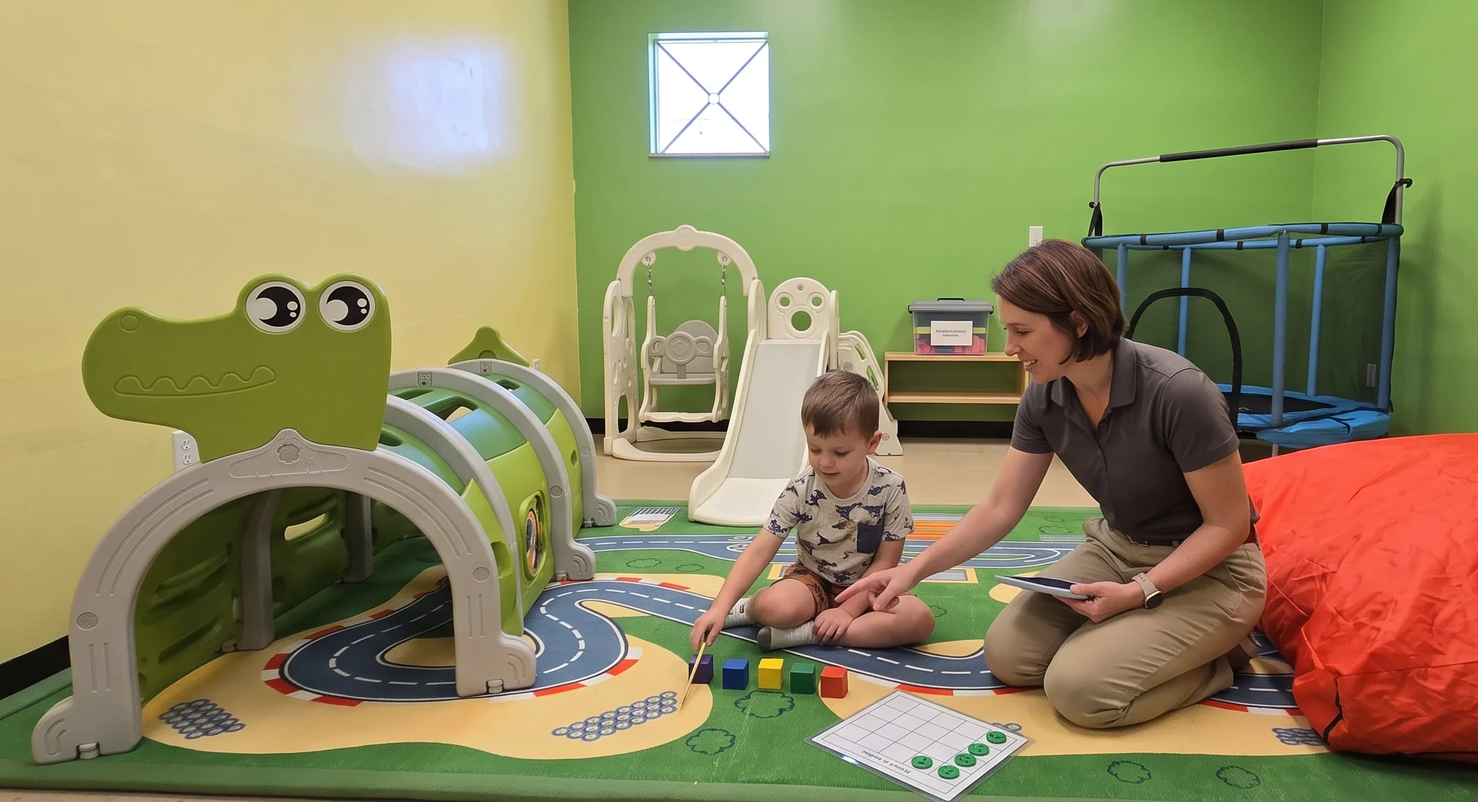 Pediatric therapy provided in a center setting