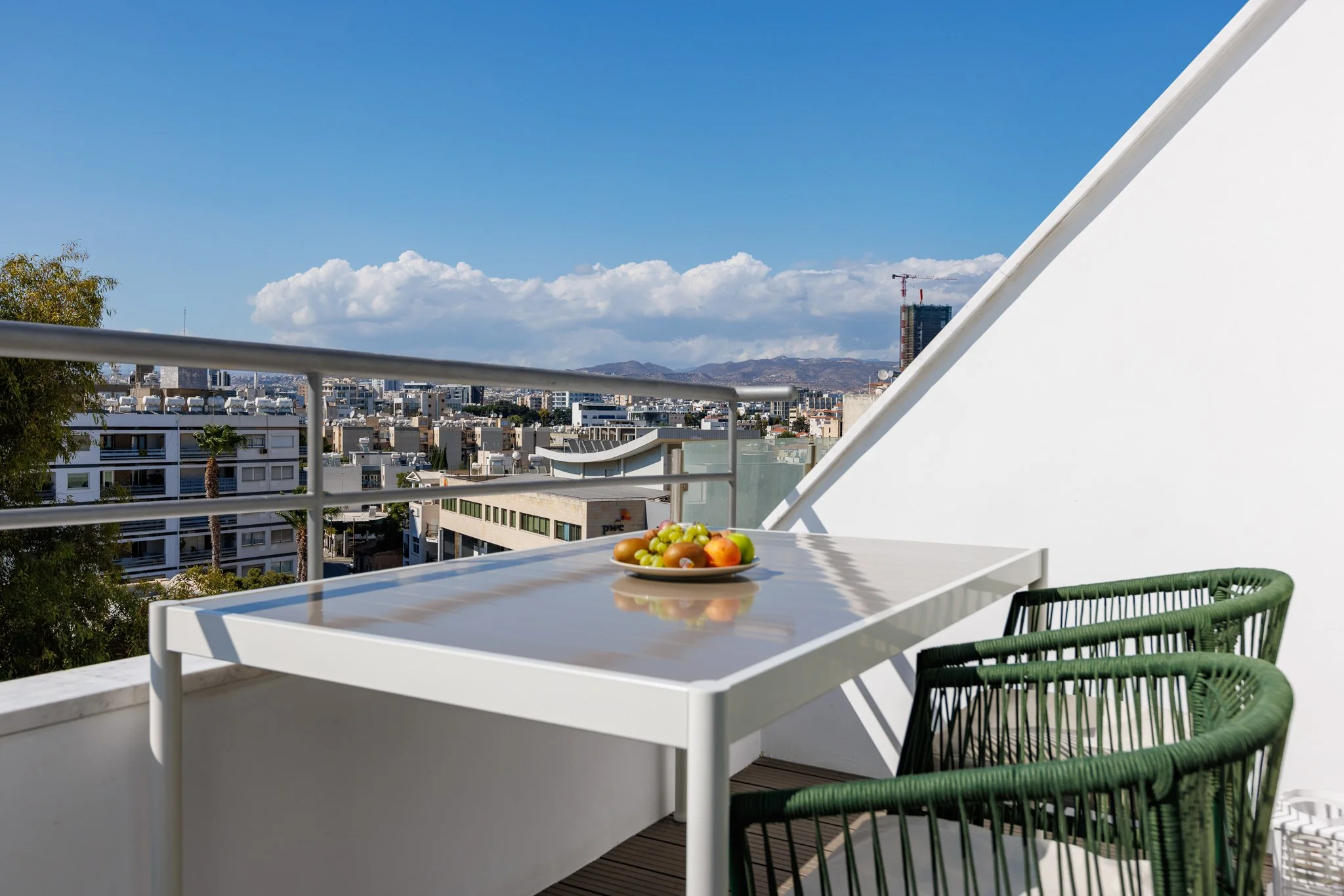 Private terrace city view