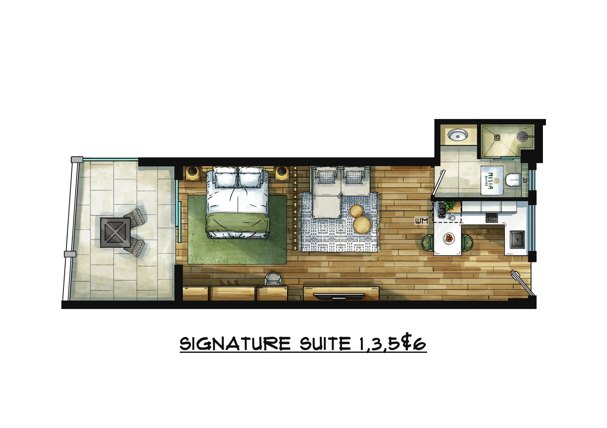 Floor plan of Nisia Signature Suite 1