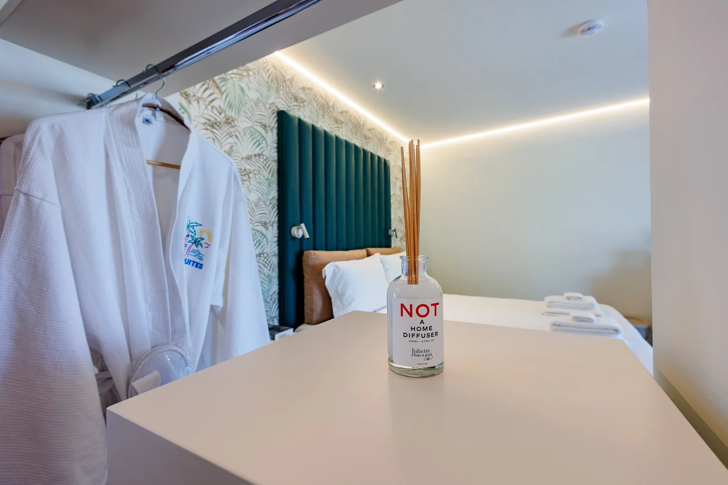 The Palm Suites Suite 2 — Bedside details