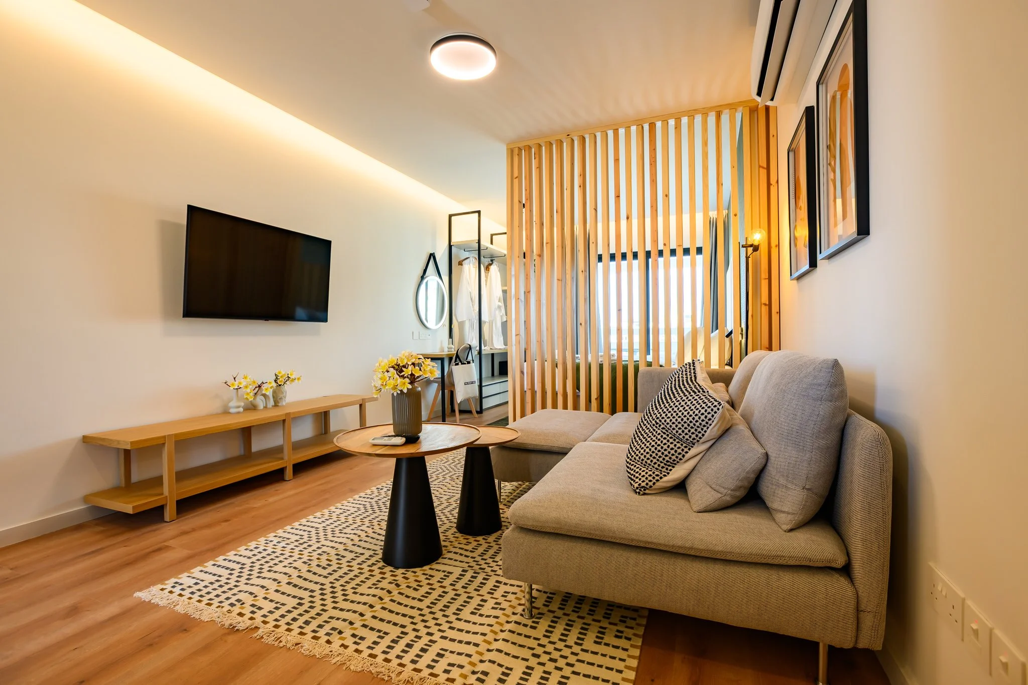 Nisia Signature Suite — Open-plan living area
