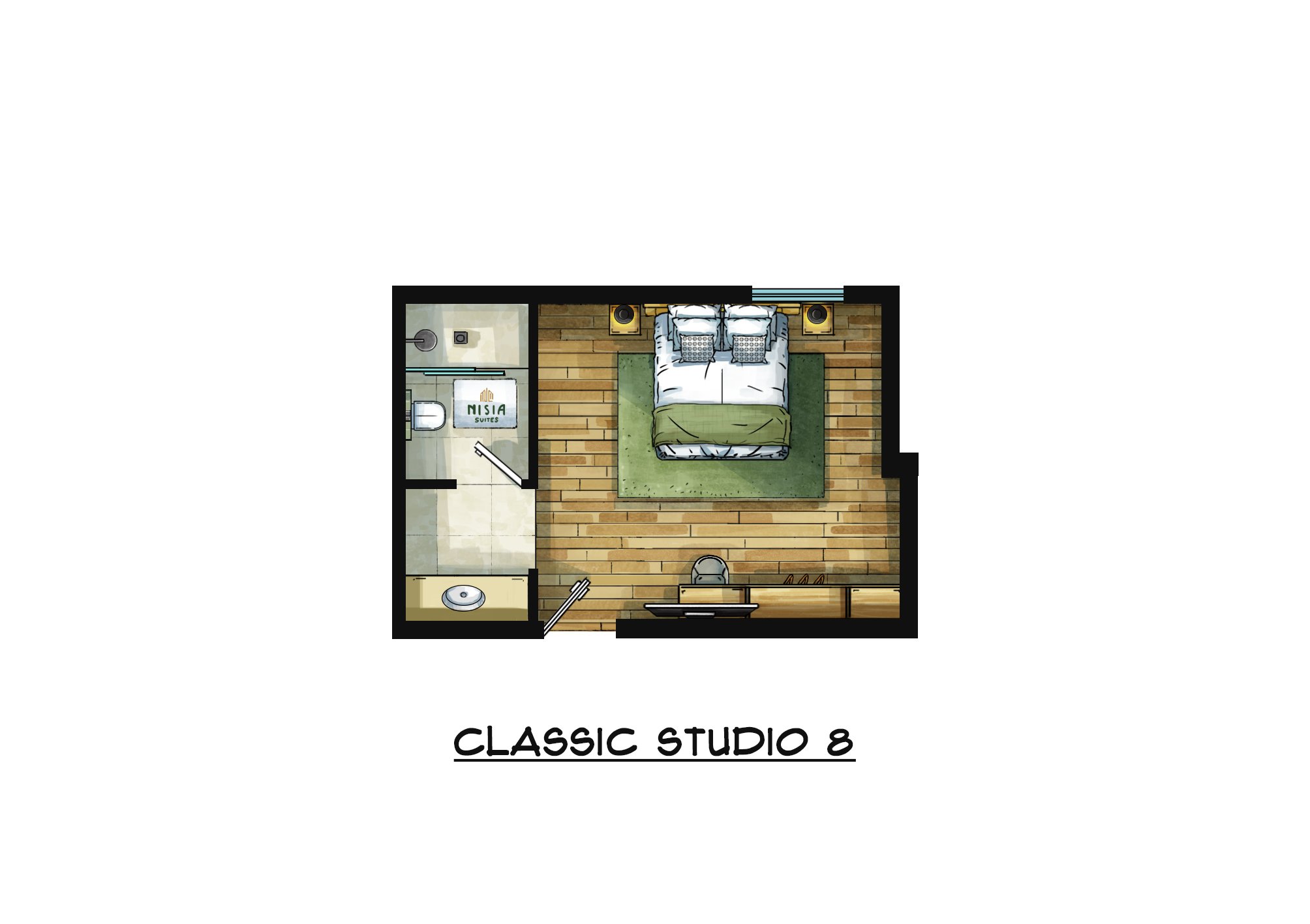 Floor plan of Nisia Classic Suite 8