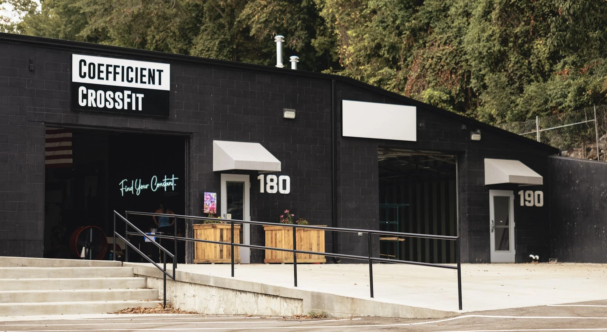 Coefficient CrossFit building exterior, Suite 180