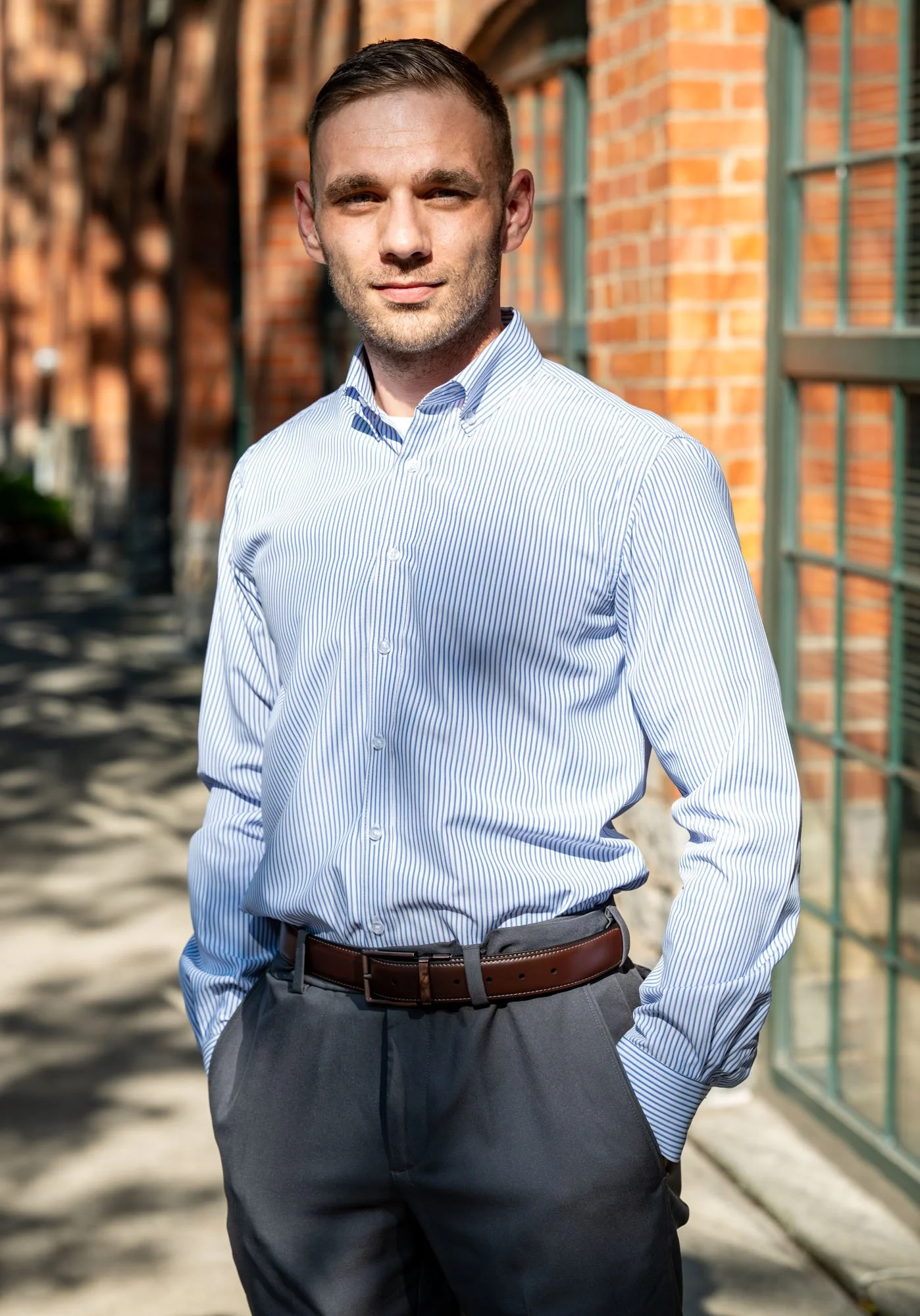 On-location branding portrait for a business owner, Central New York