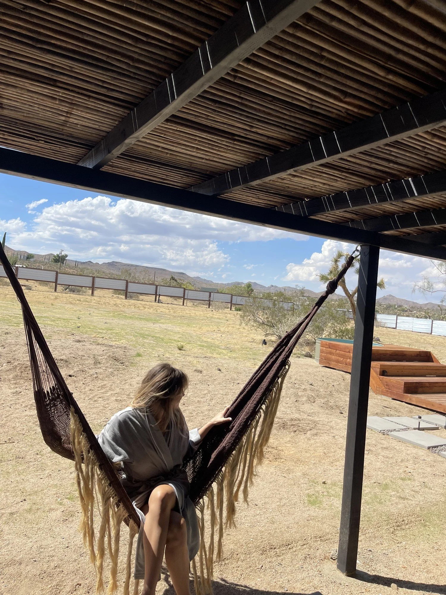 Relax in the shaded hammock