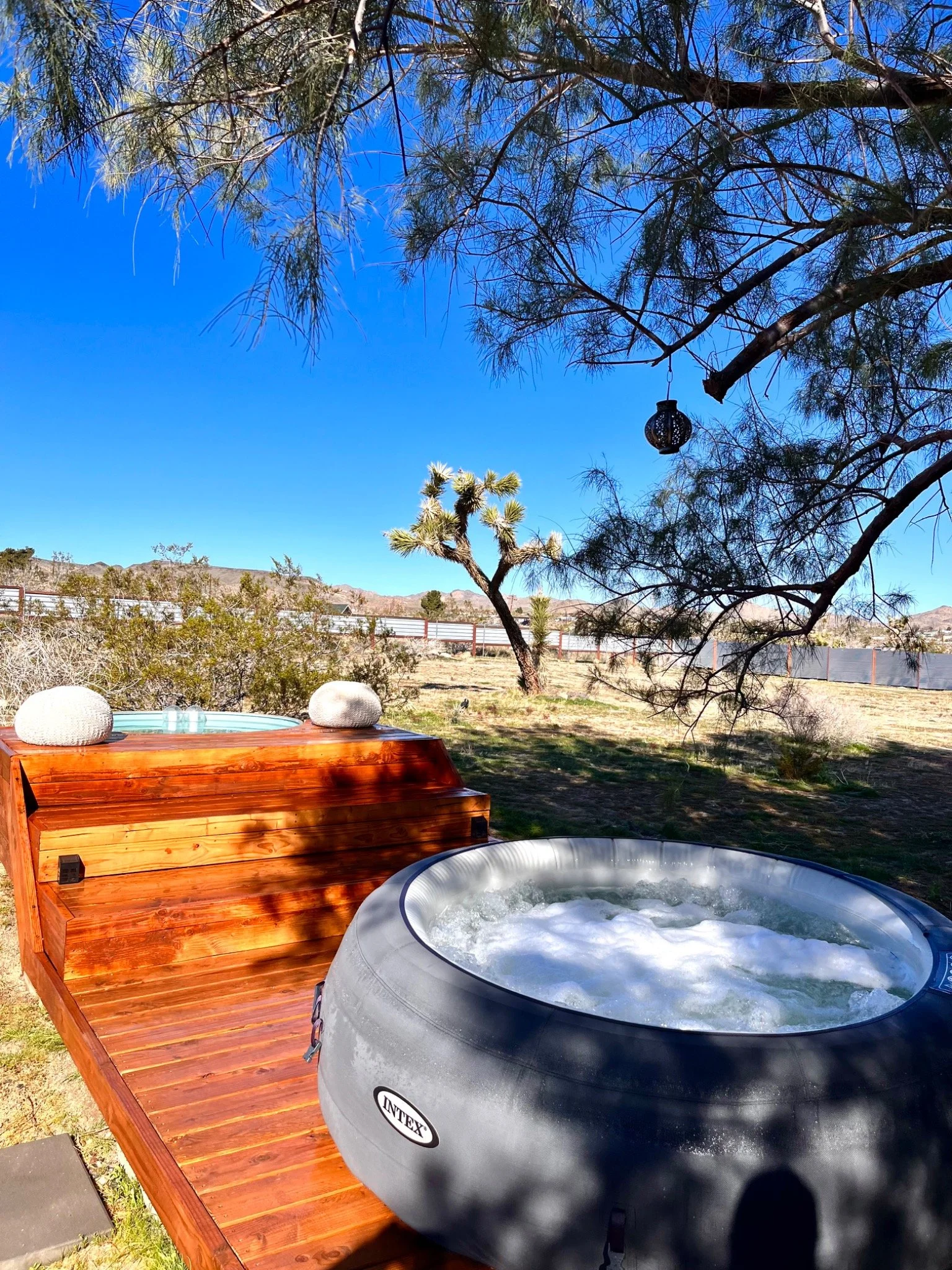 Pool and soaking area