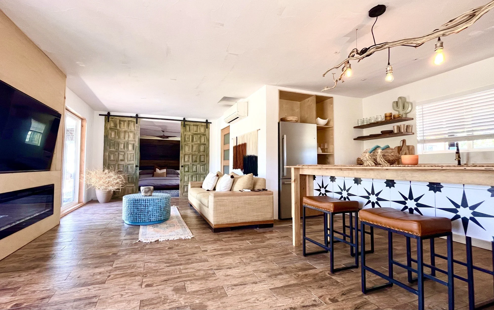Open kitchen and living space