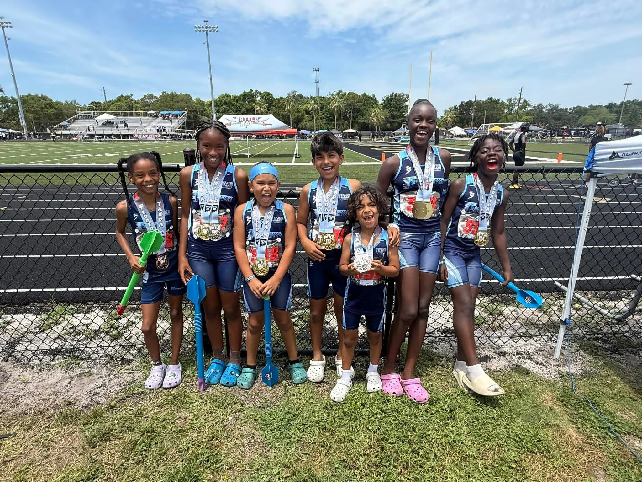 Freeze Effect athletes with medals