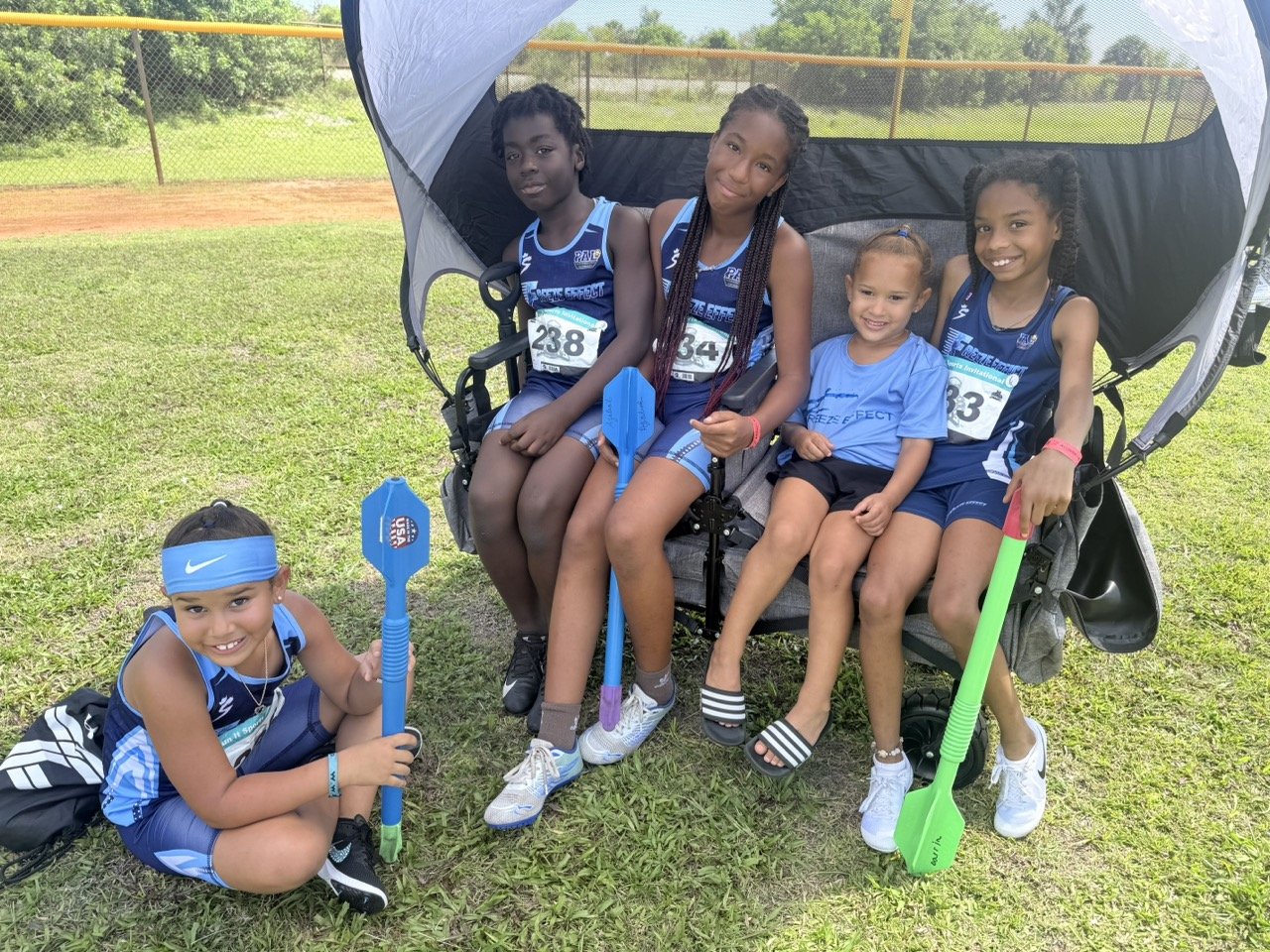 Freeze Effect athletes at javelin area