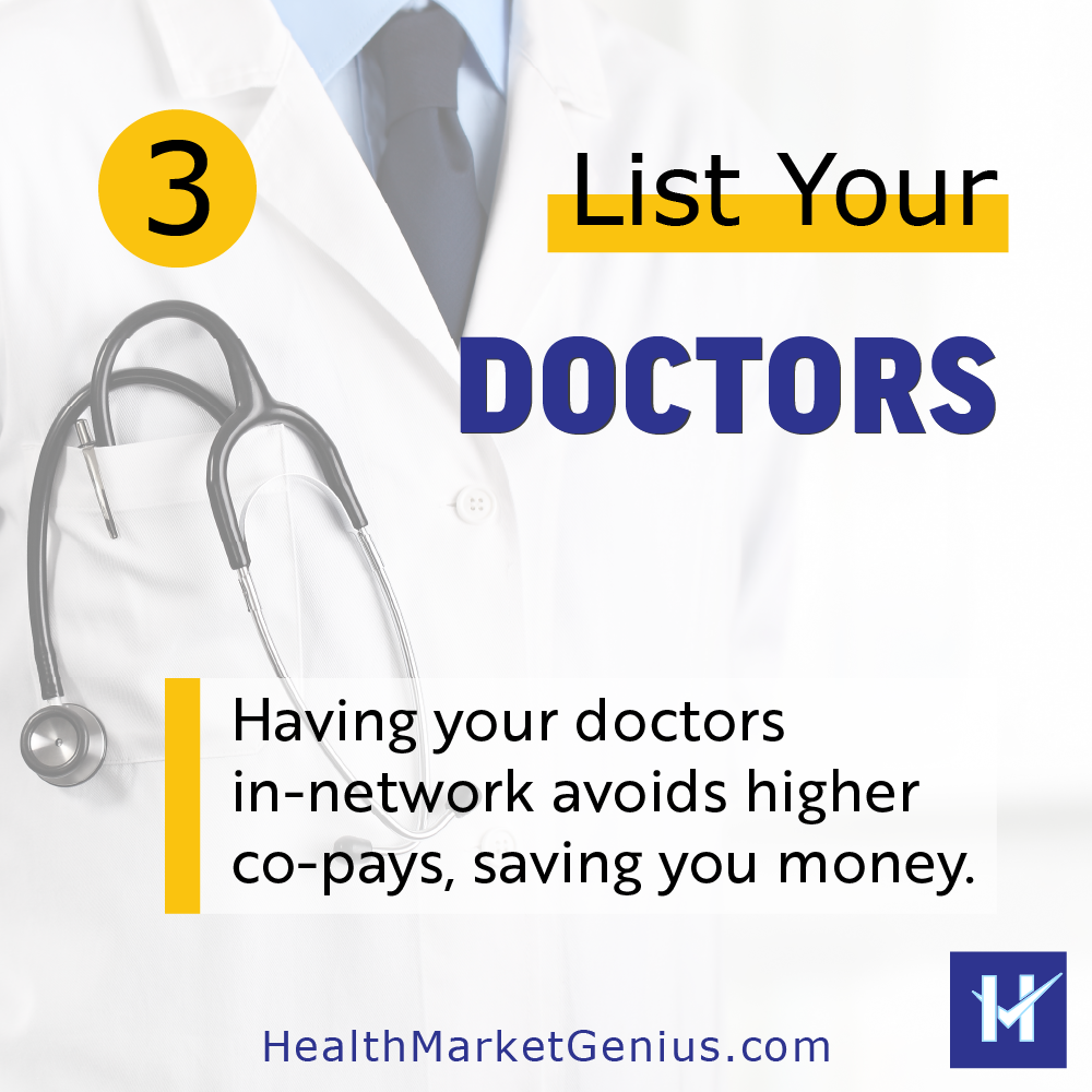Step 3: List Your Doctors