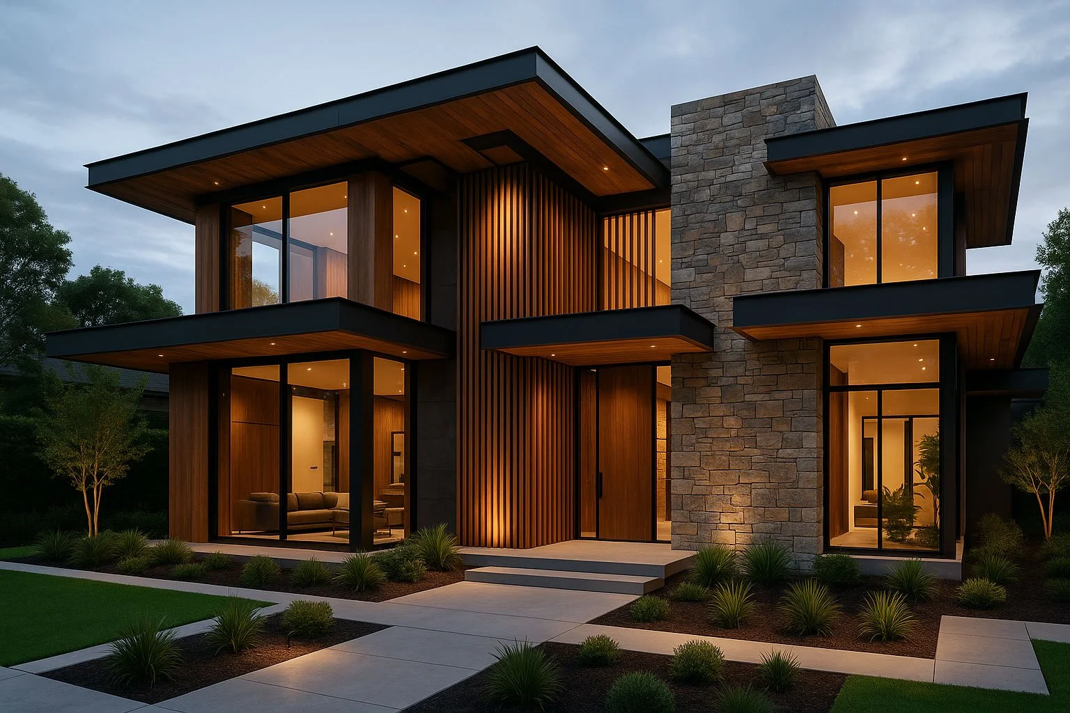 modern-contemporary-home-facade-timber-stone-exterior