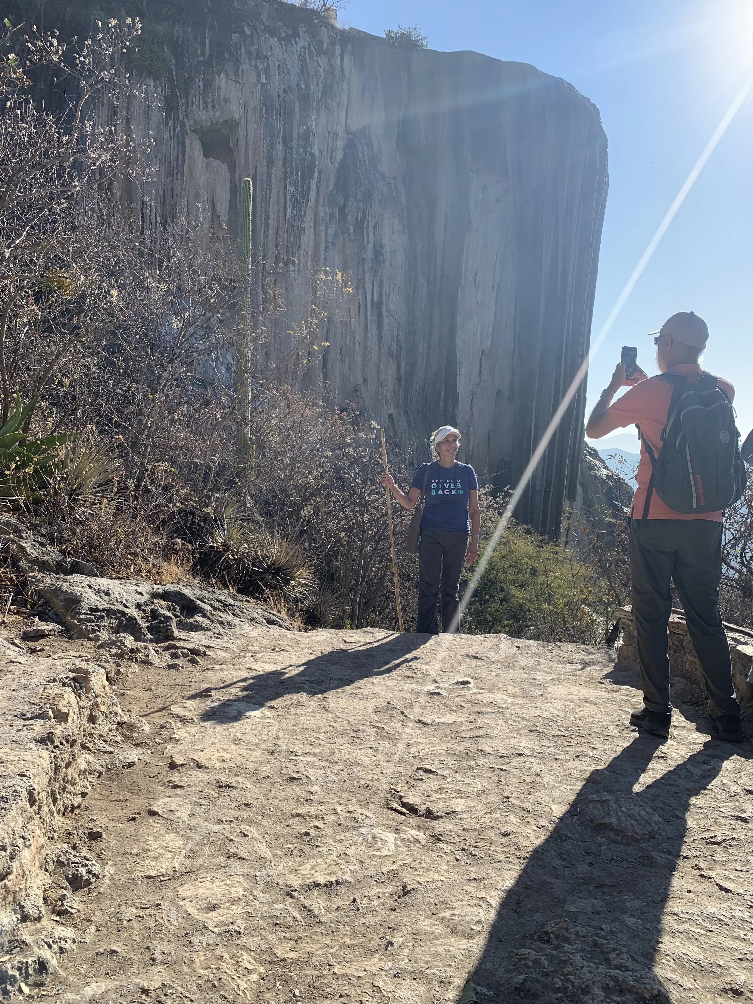 Hierve el Agua landscape and mineral formations