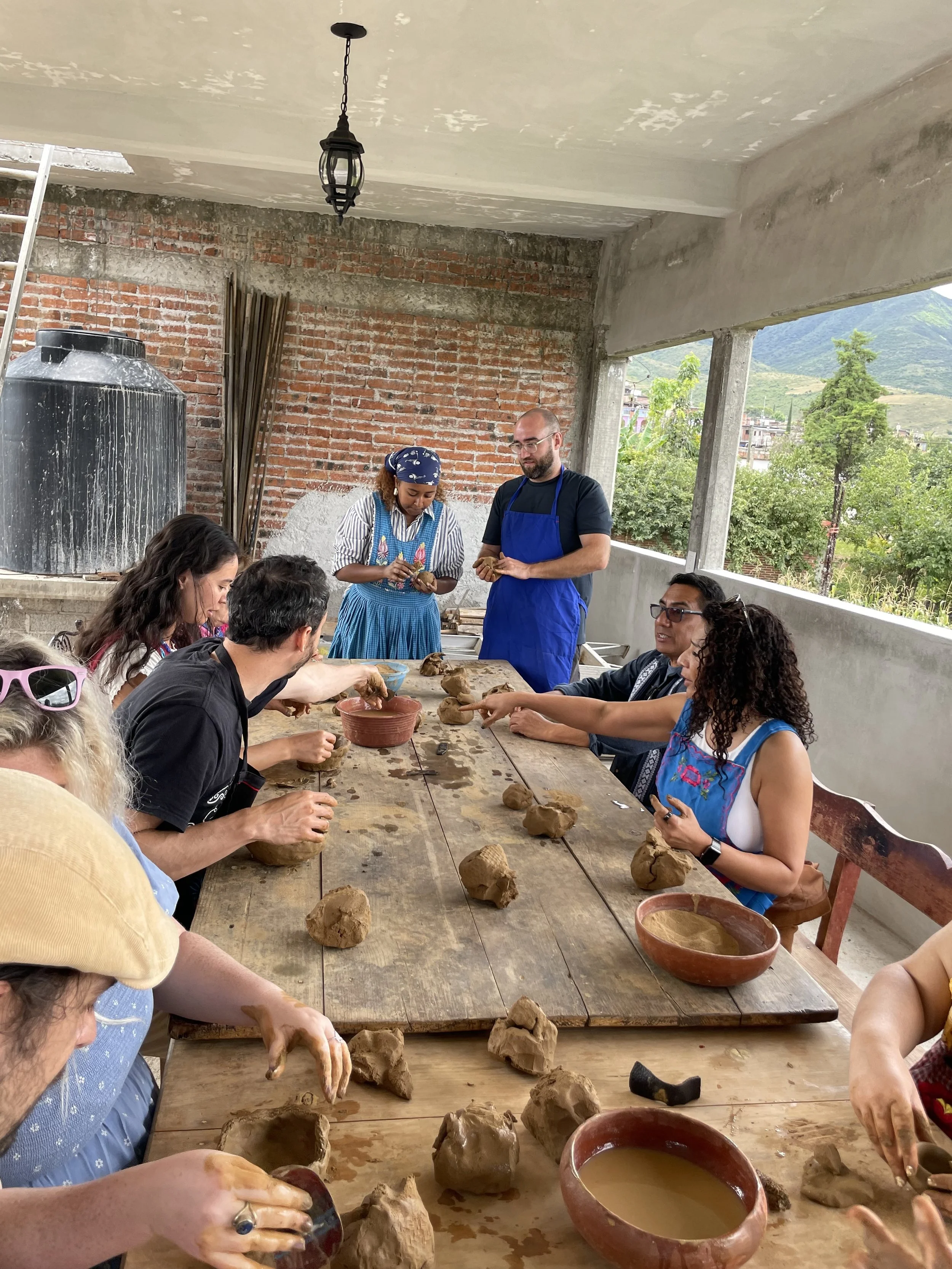 Beeswax candle making workshop in Oaxaca