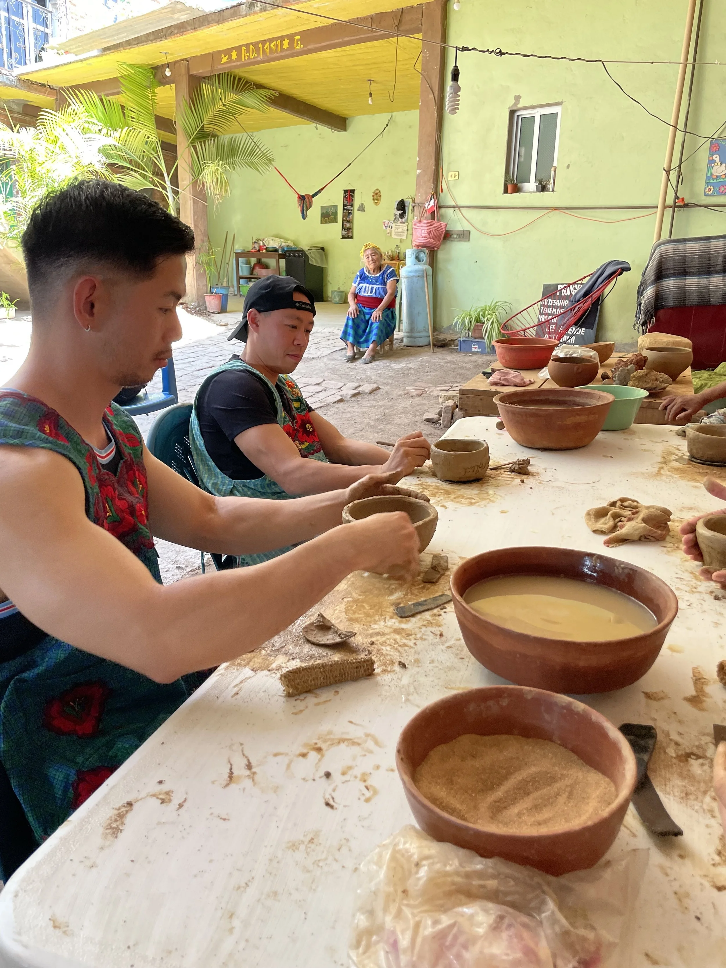 Hands-on red clay pottery experience
