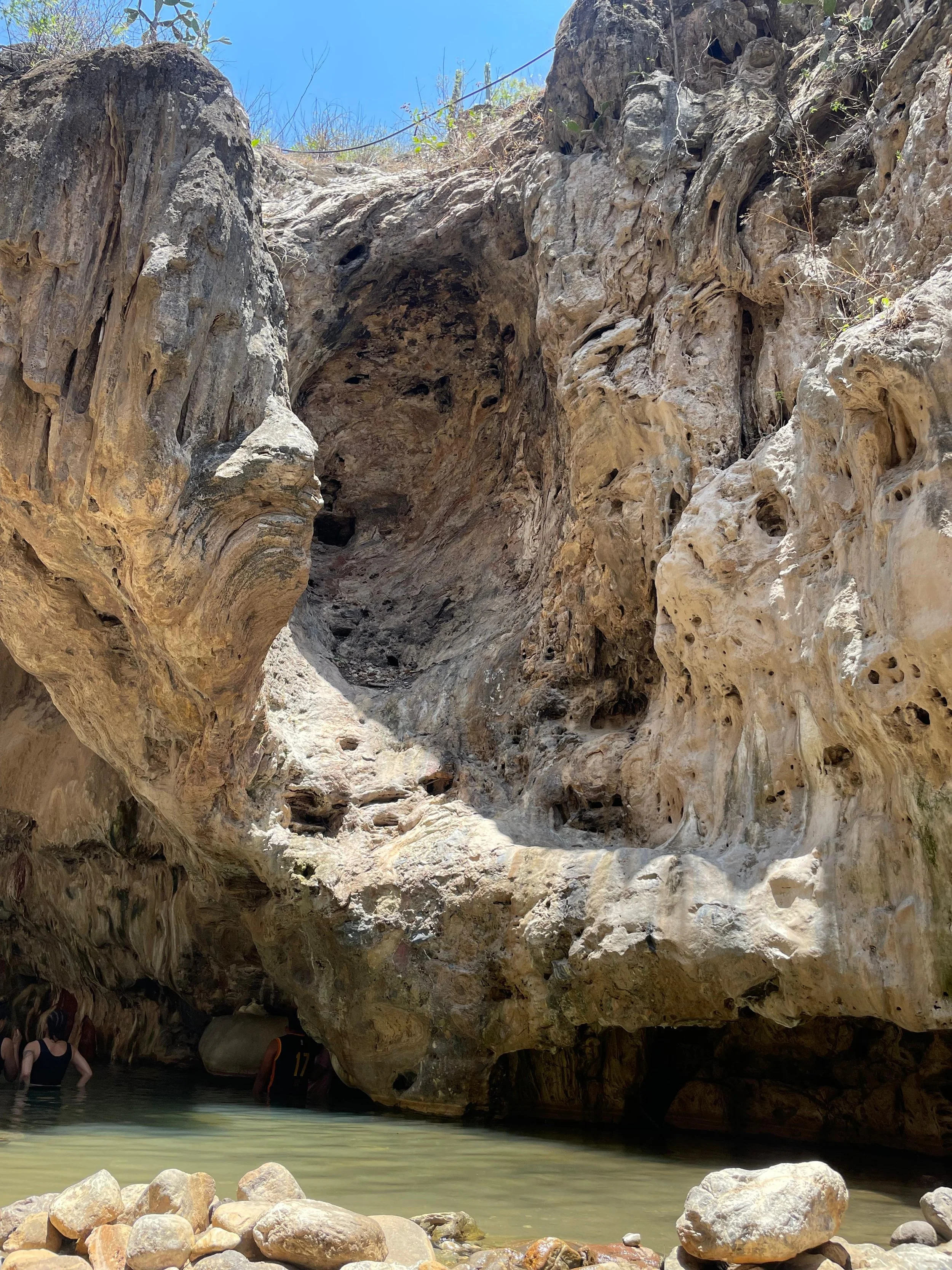 Natural mineral pools in Oaxaca