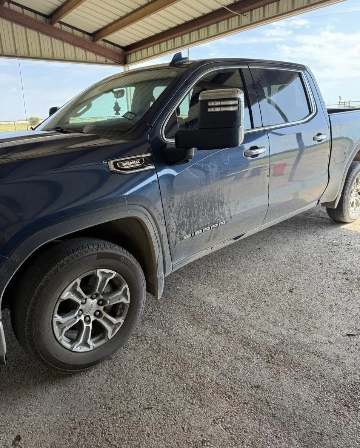 Car paint before decontamination and ceramic gloss enhancement