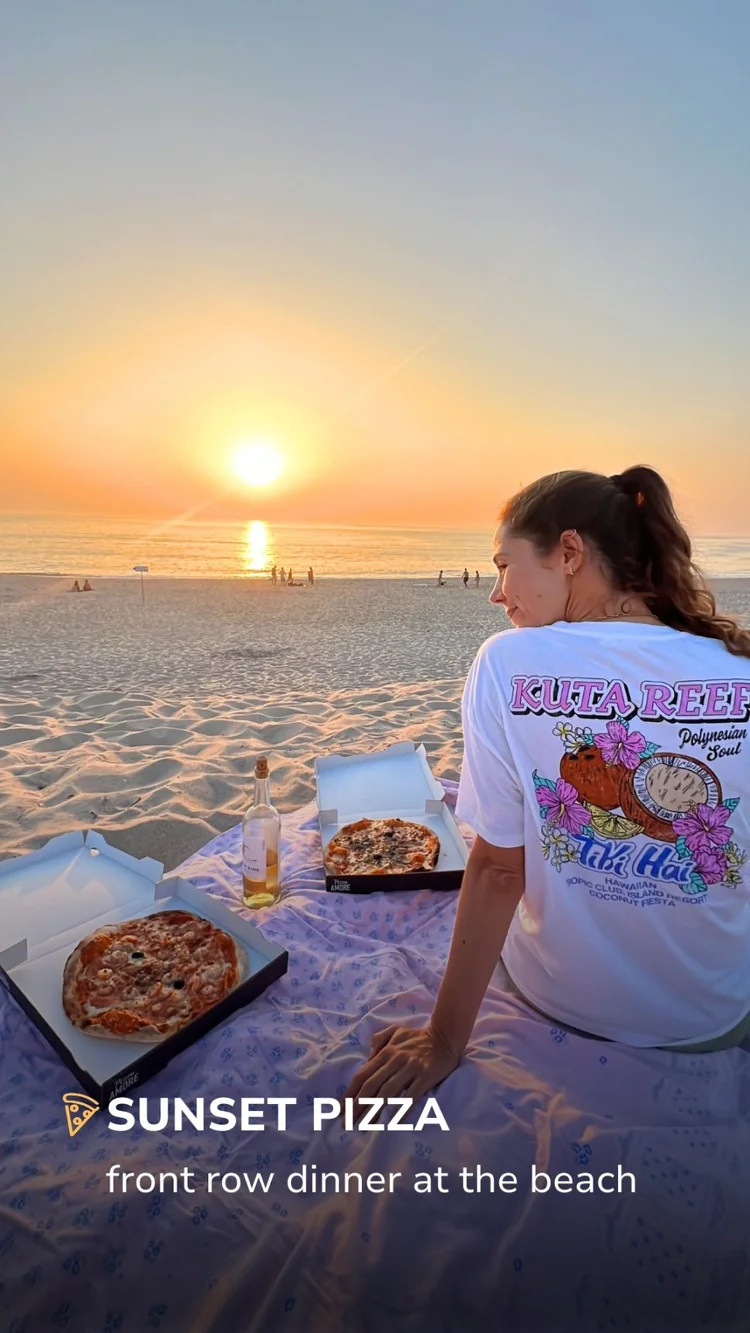 Pizza on the beach