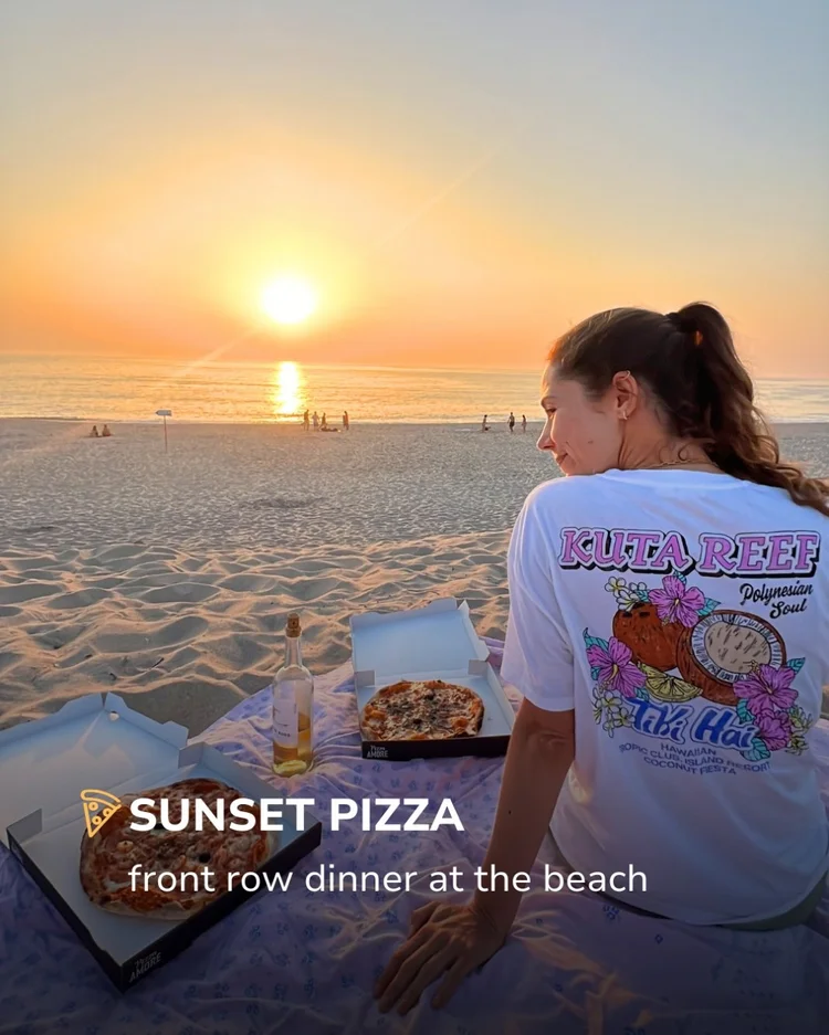 Pizza on the beach