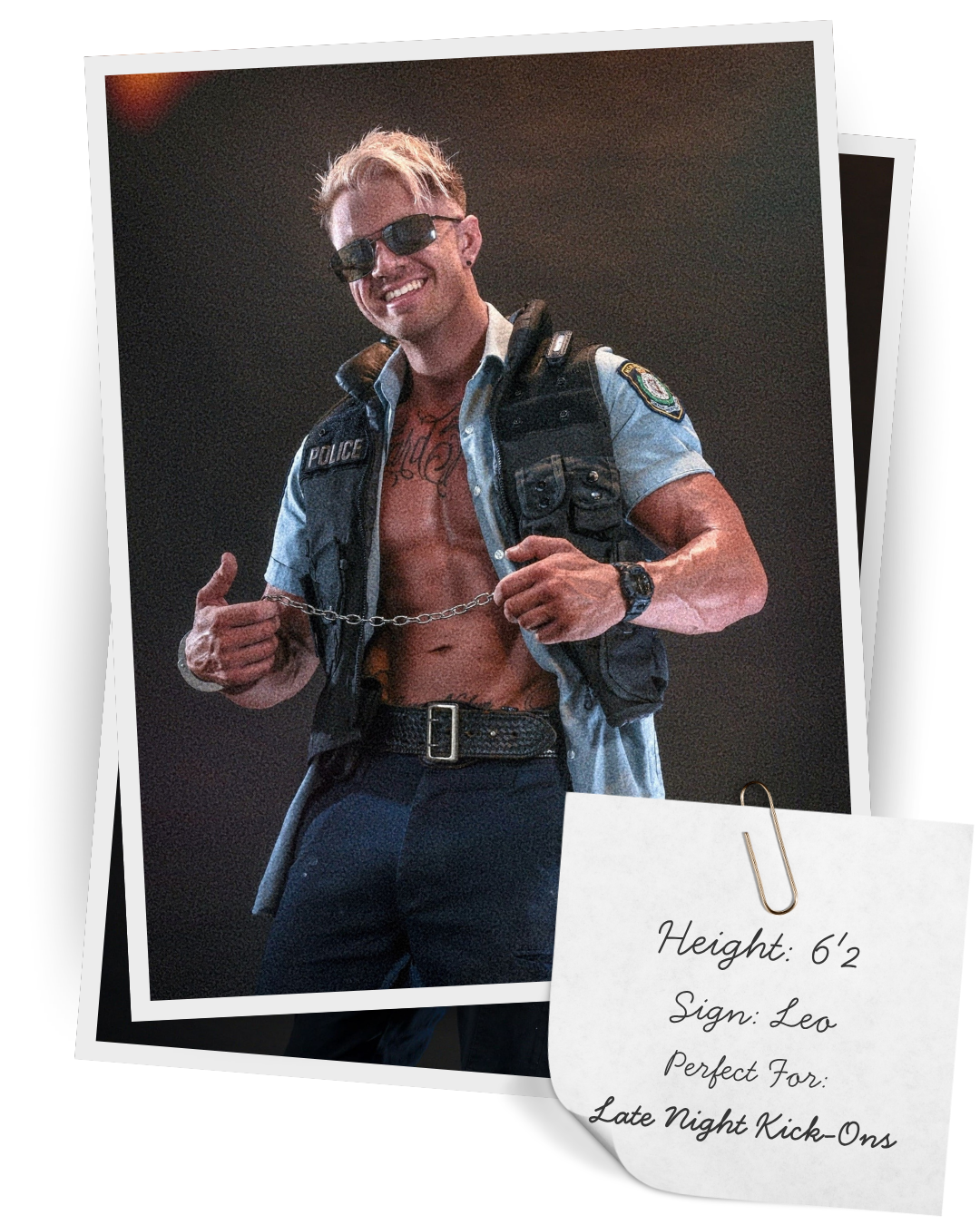 Sydney Male Stripper Dave Maverick